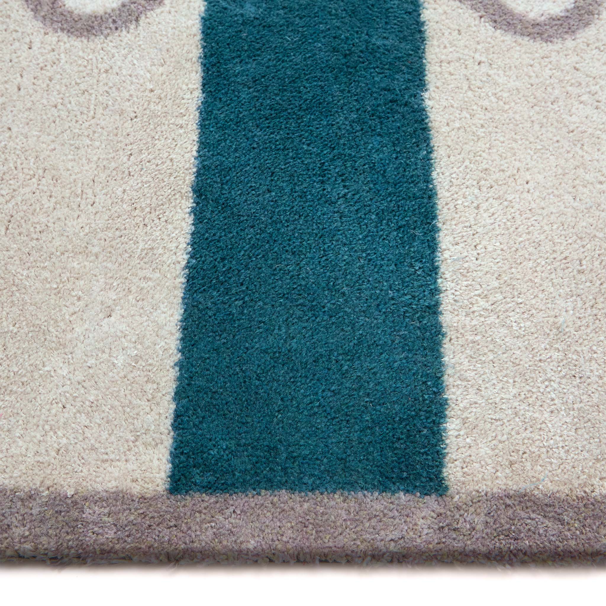 Bone Stripe Teal Washable Doormat - Image 3