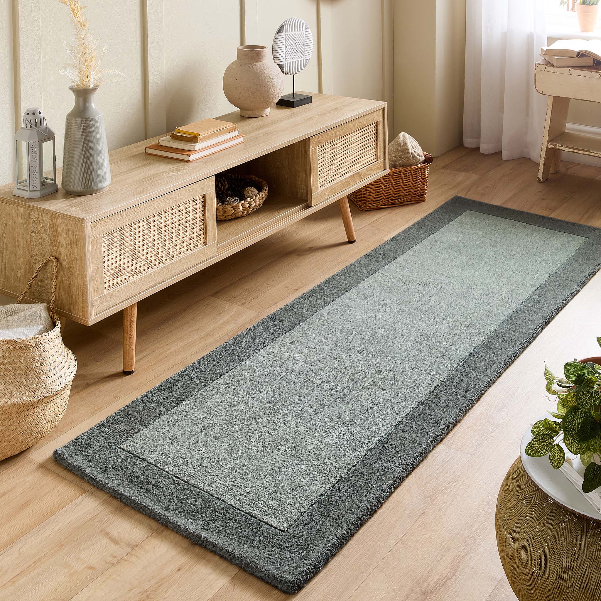 Borders Wool Runner Sage Green - Image 2