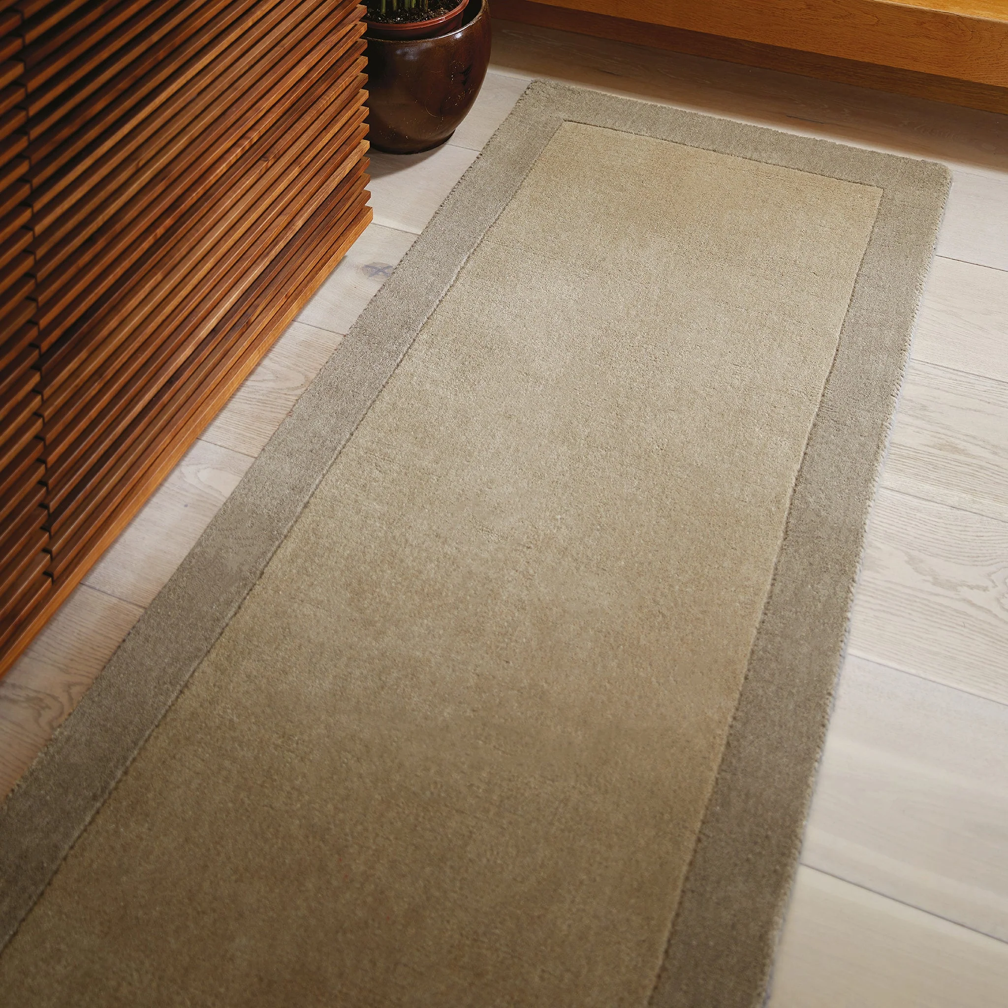 Borders Wool Runner Taupe - Image 2