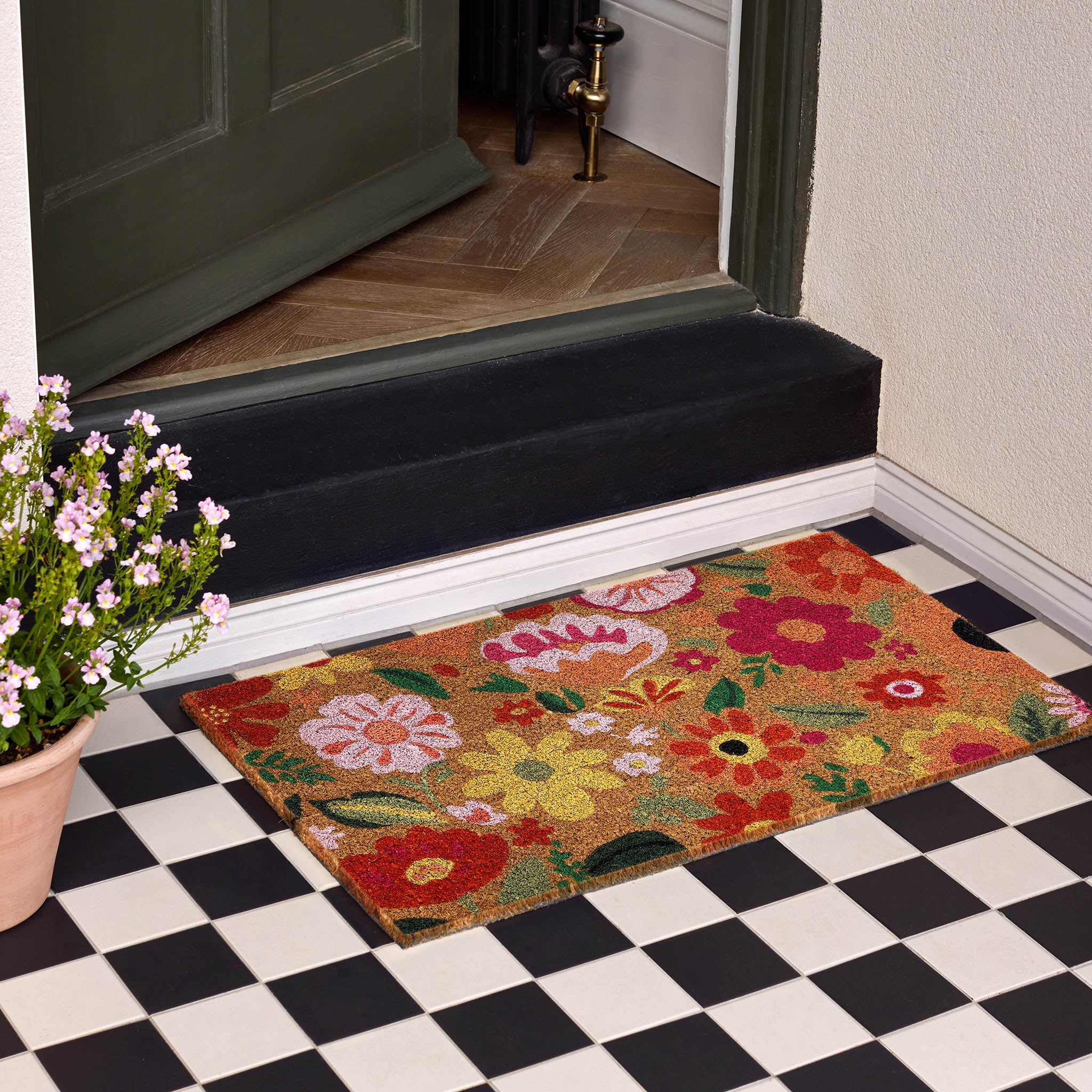 Bright Blooms Coir Doormat - Image 2