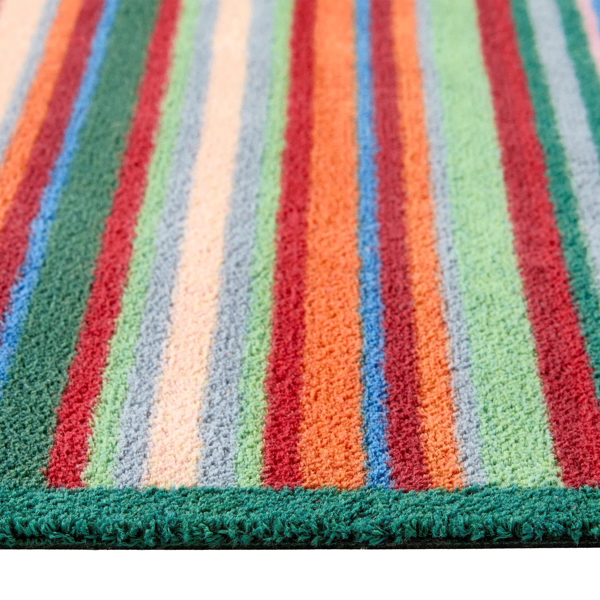 Bright Green Stripe Washable Doormat - Image 3