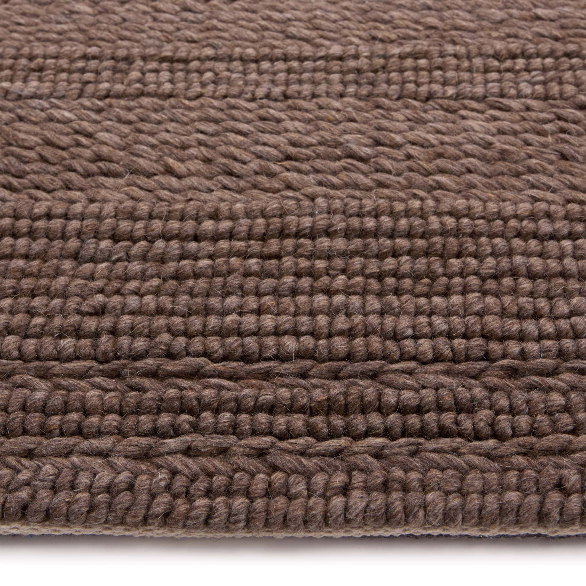 Chunky Knit Rug Brown - Image 5