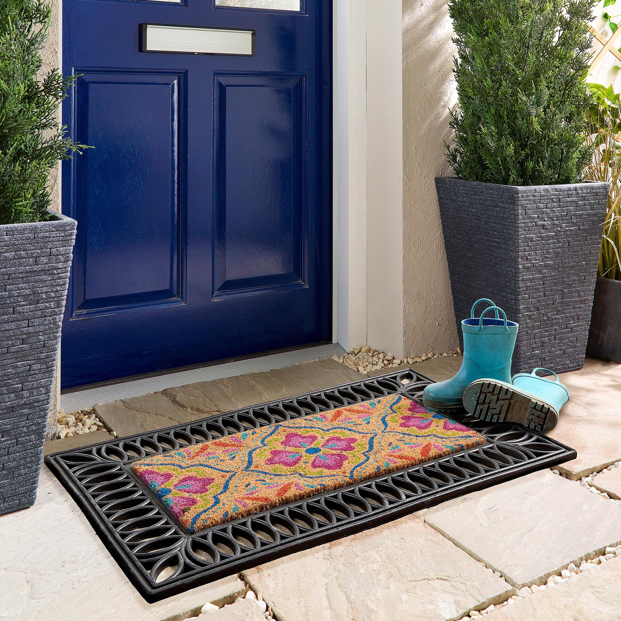 Coir Insert Bright Tile Mat Doormat - Image 2
