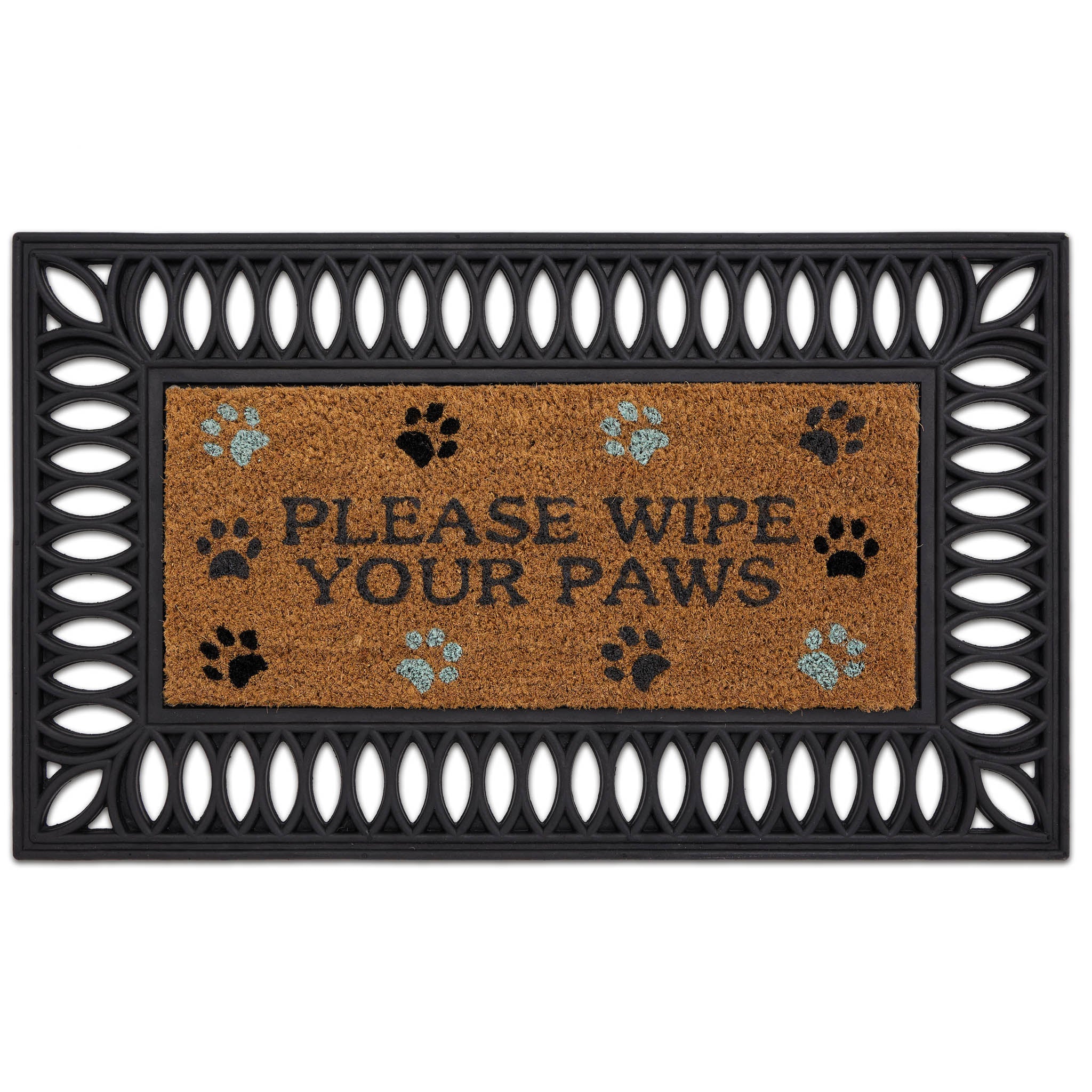 Coir Insert Please Wipe Your Paws Doormat - Image 4