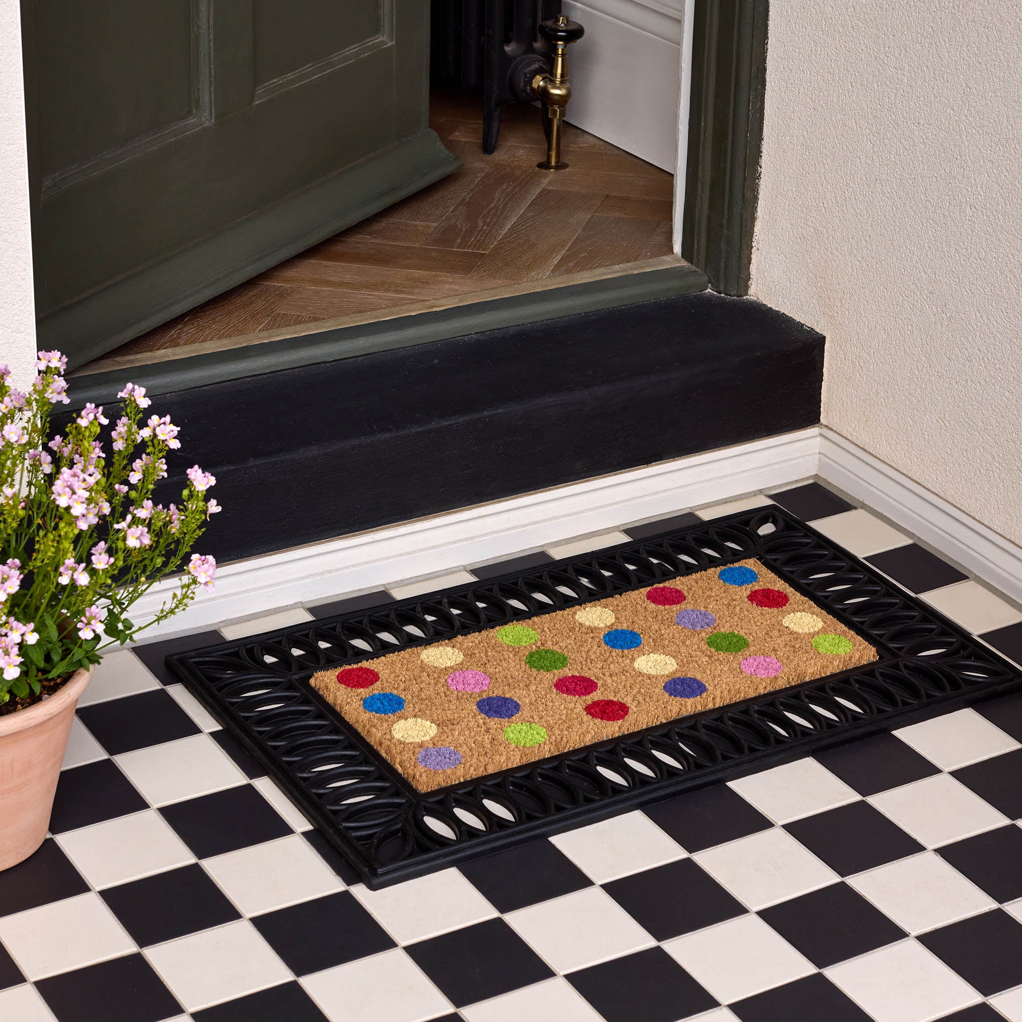 Coir Insert Spots Doormat - Image 2