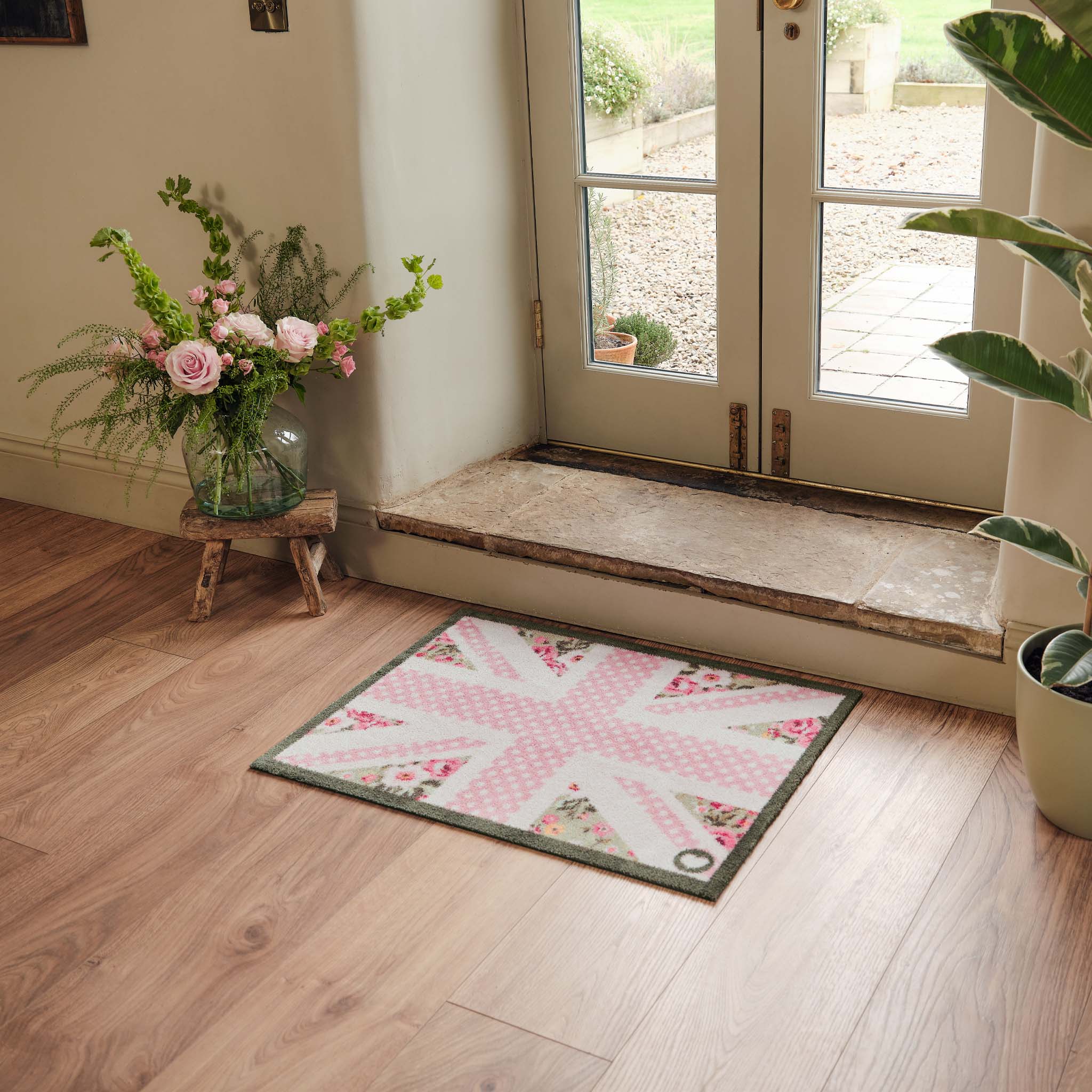 Country Rose Flag Washable Doormat - Image 3