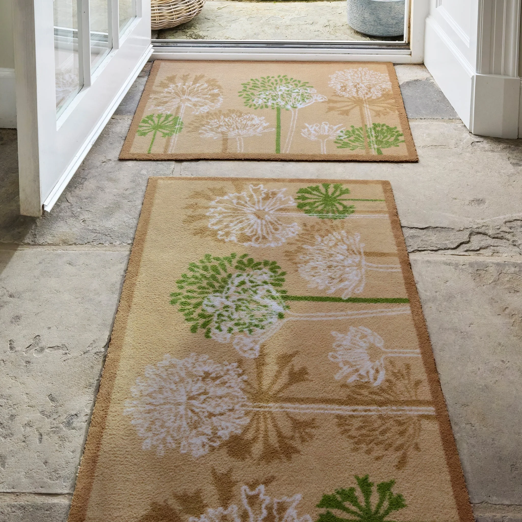 Dandelions Beige Washable Doormat - Image 2
