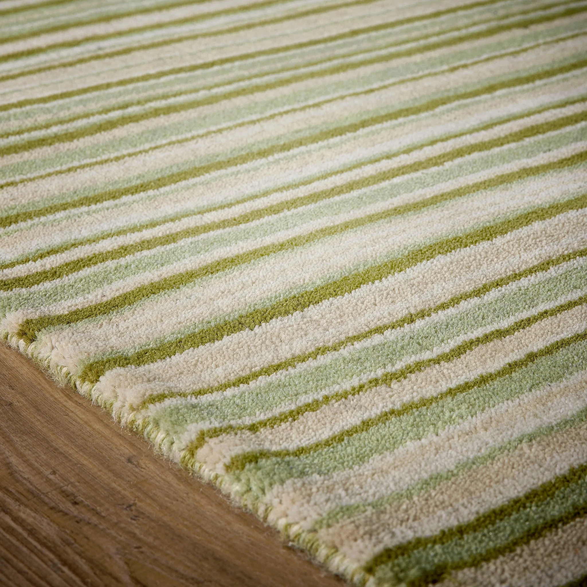Fine Stripes Rug Green - Image 3
