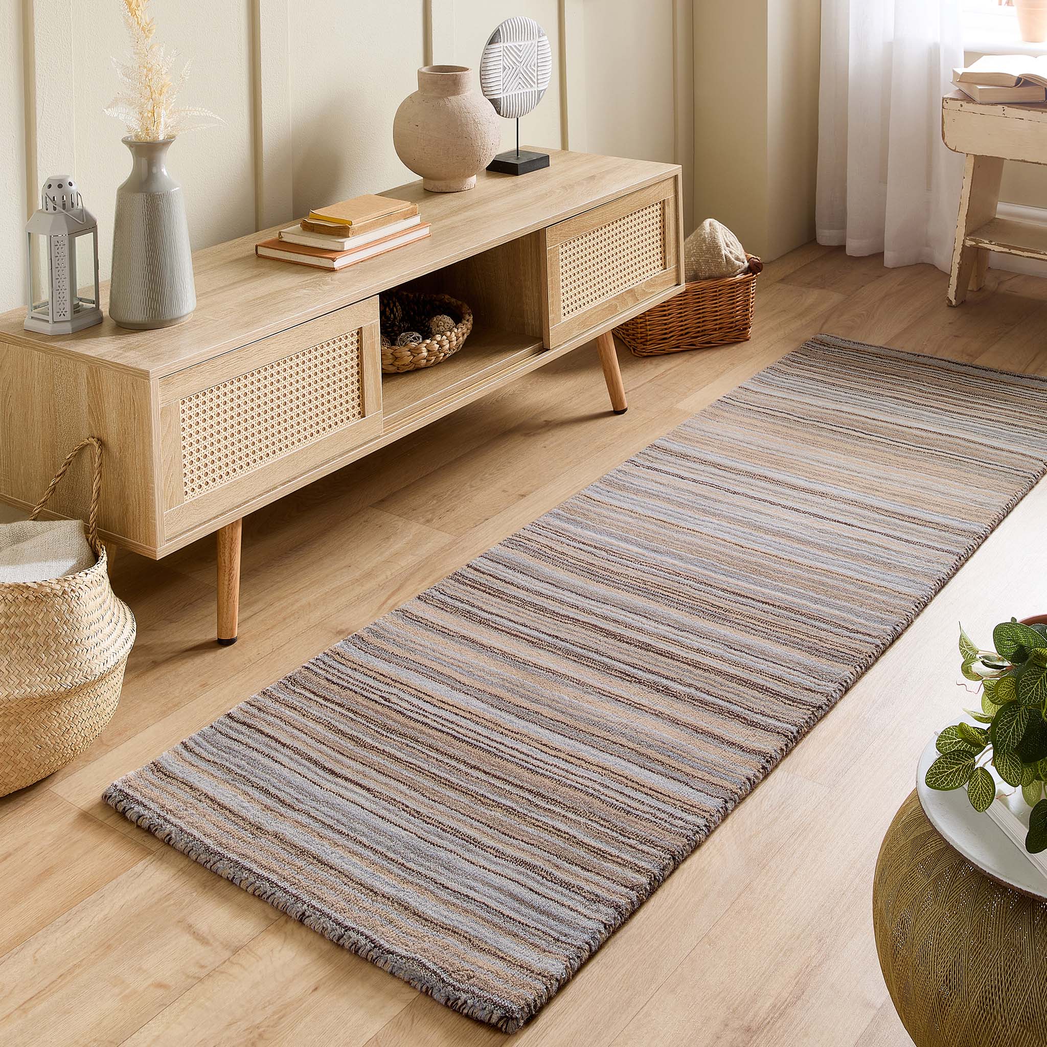 Fine Stripes Runner Beige - Image 2