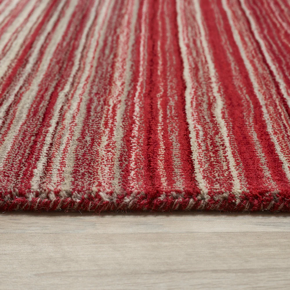 Fine Stripes Rug Red - Image 4