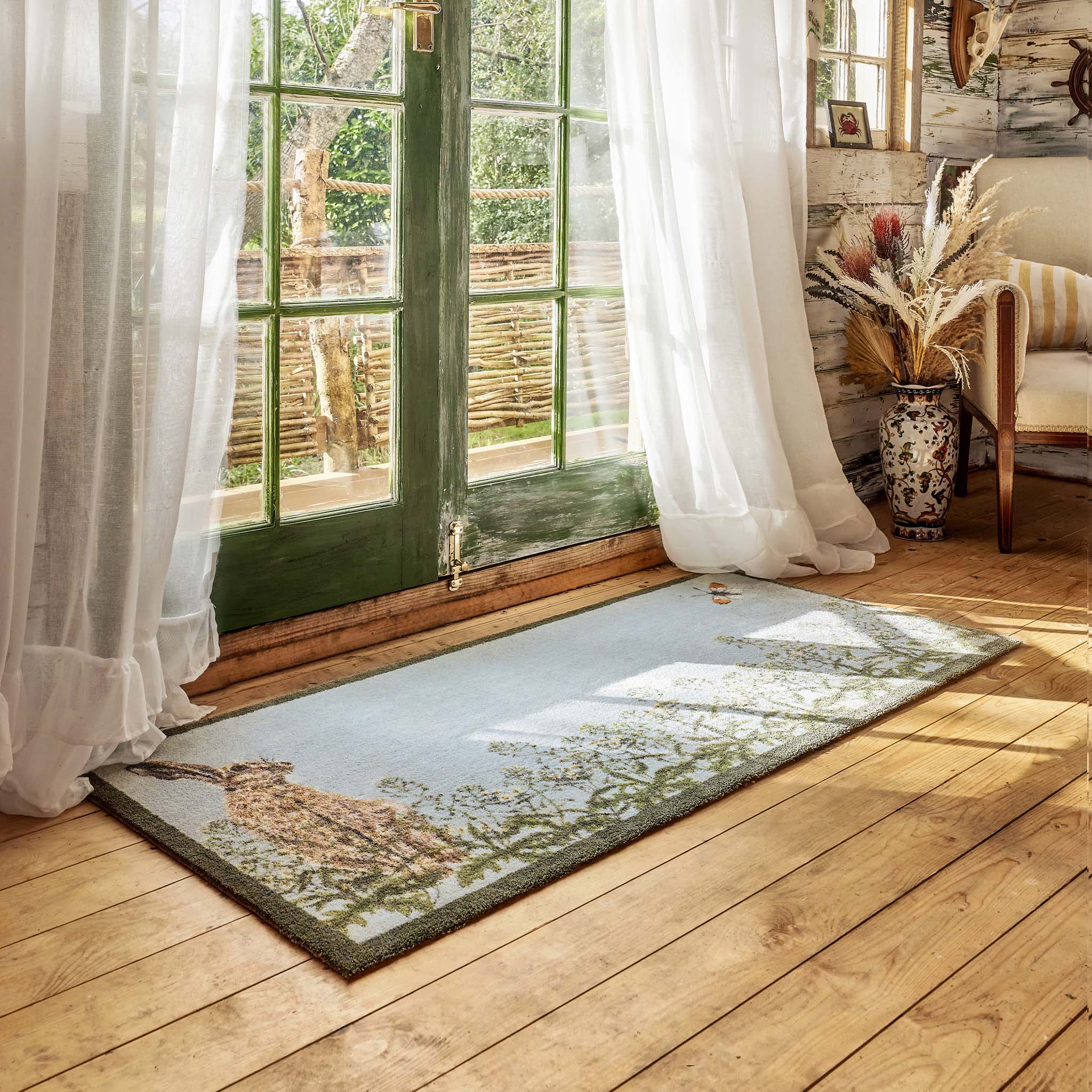 Aura Hare & Shepherd’s Purse Washable Runner - Image 2