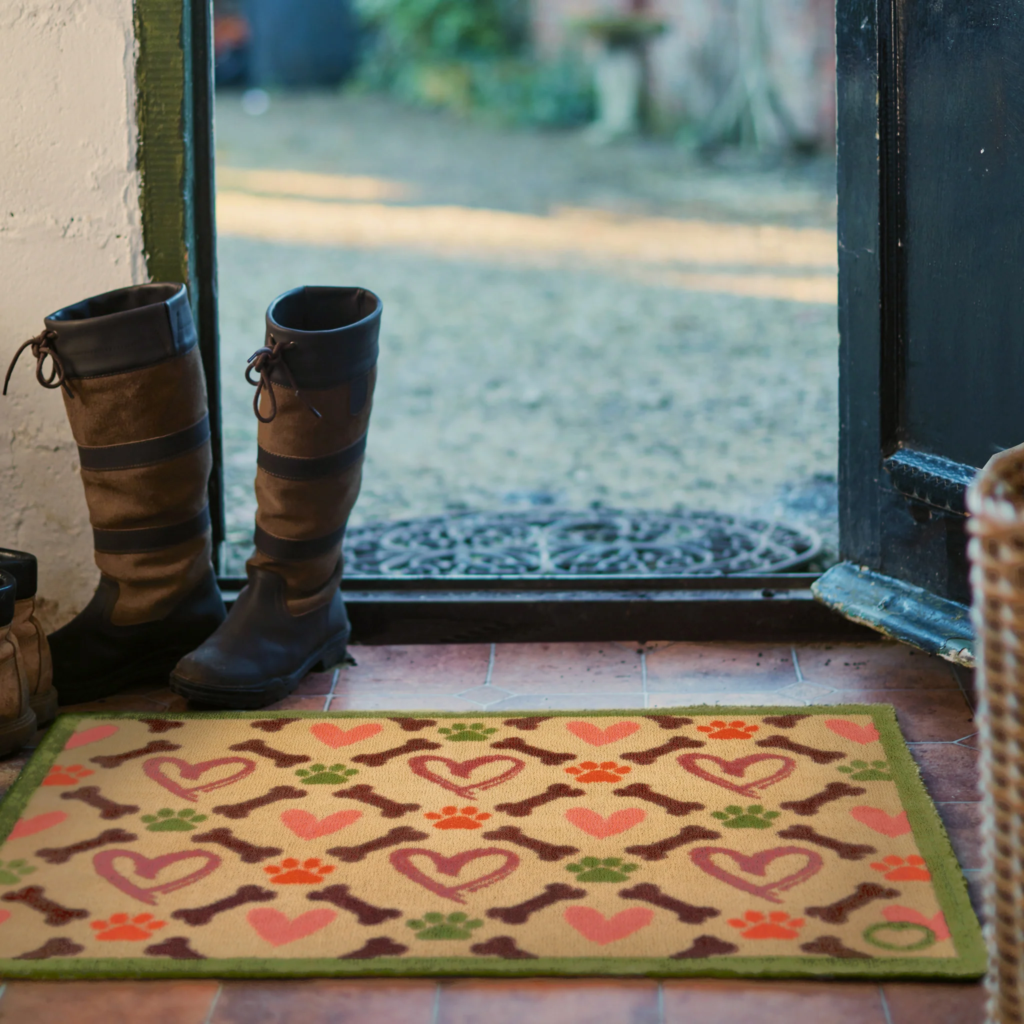 Hearts & Bones Washable Doormat - Image 2