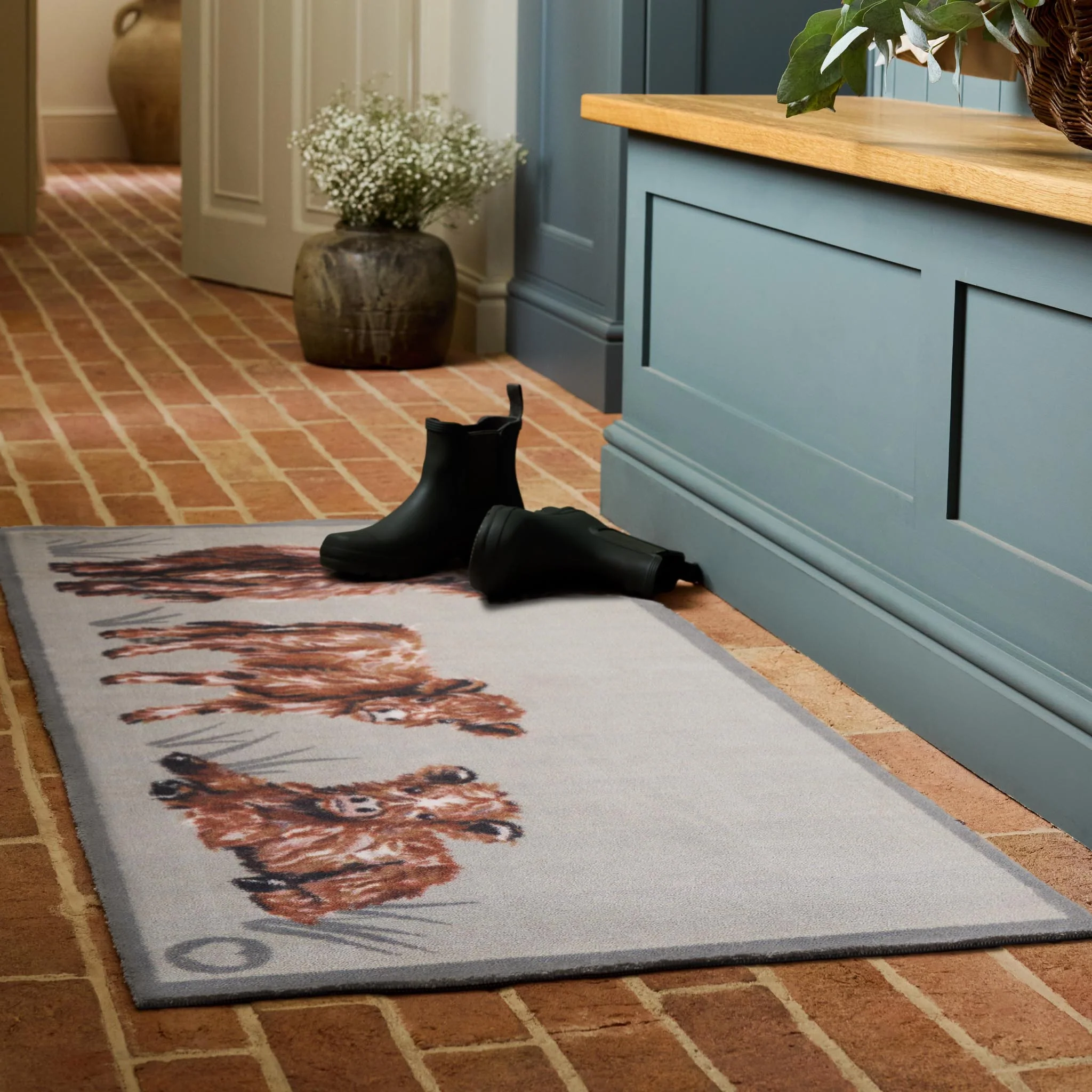 Heritage Highland Cow Washable Runner - Image 2