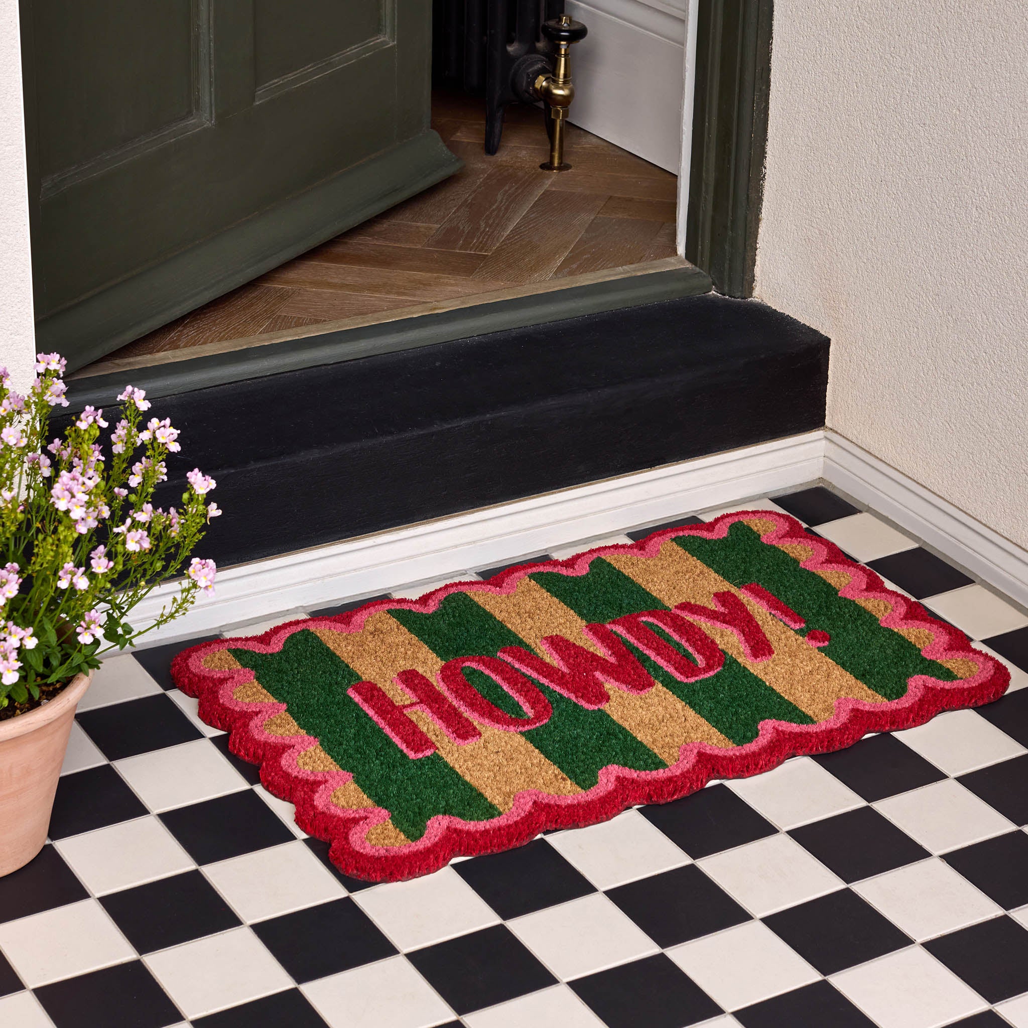 Howdy Stripe Coir Doormat - Image 2
