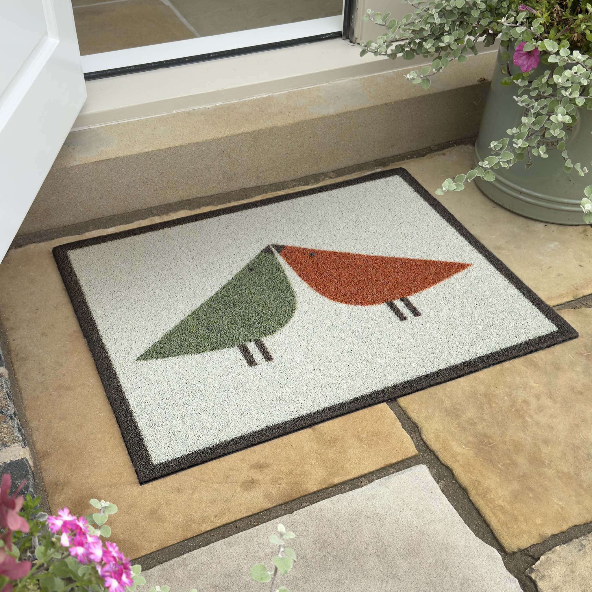 Lintu Rust/Green Outdoor Doormat - Image 3