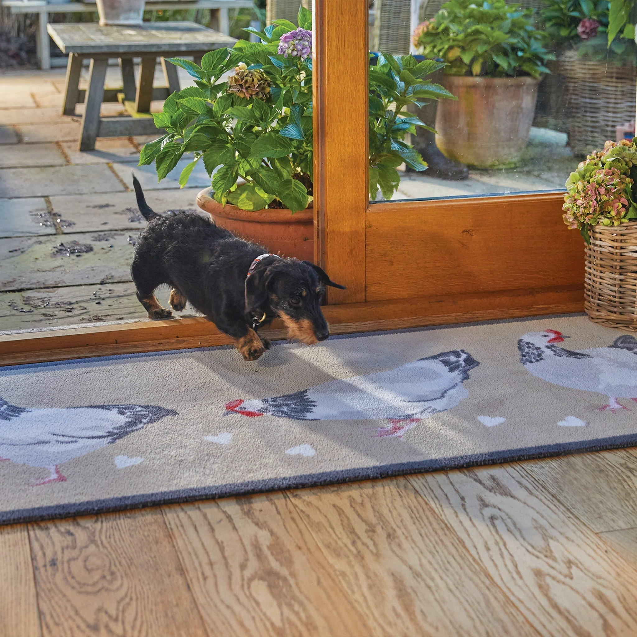 Chicken 1 Beige Washable Runner - Image 2