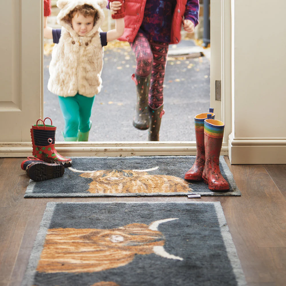 Highland Cow 1 Washable Doormat - Image 2