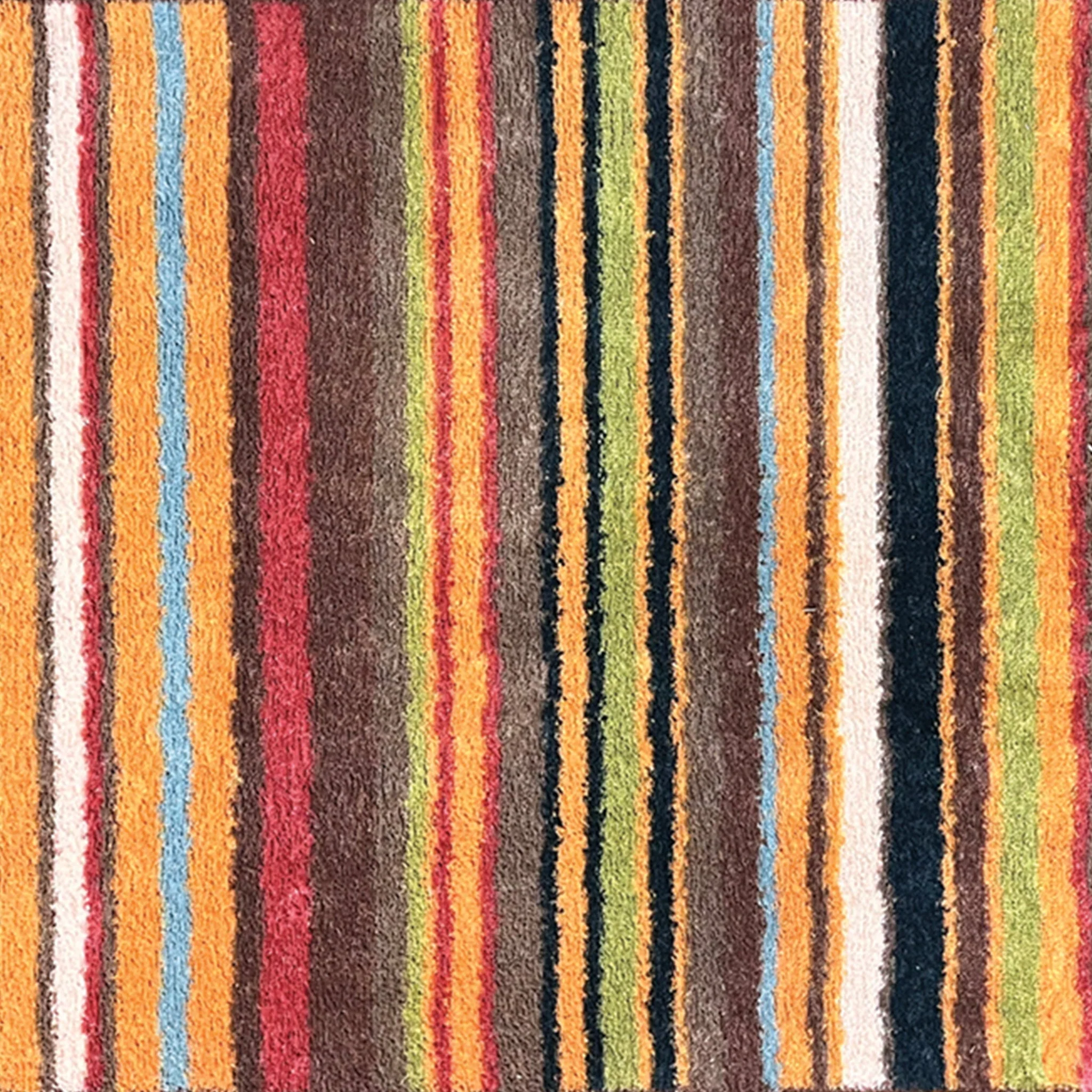 Stripe 70 Red/Brown Washable Doormat - Image 4
