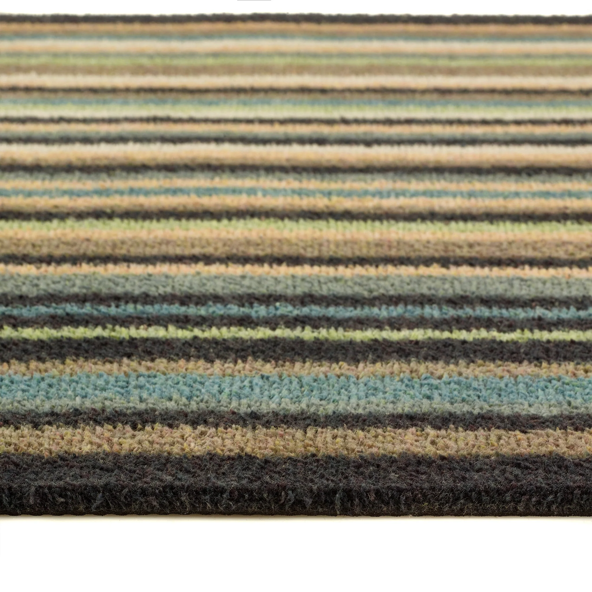Stripe 84 Blue/Green Washable Doormat - Image 3