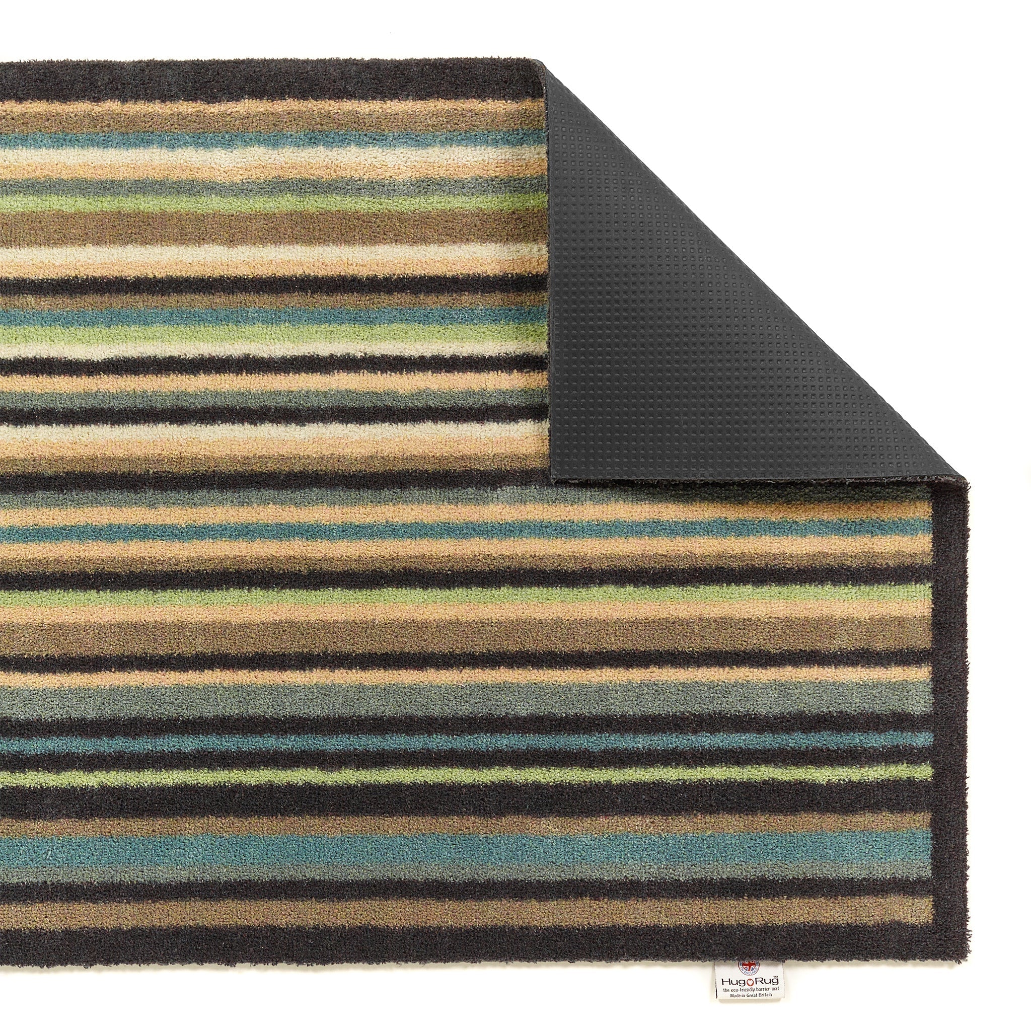 Stripe 84 Blue/Green Washable Doormat - Image 5