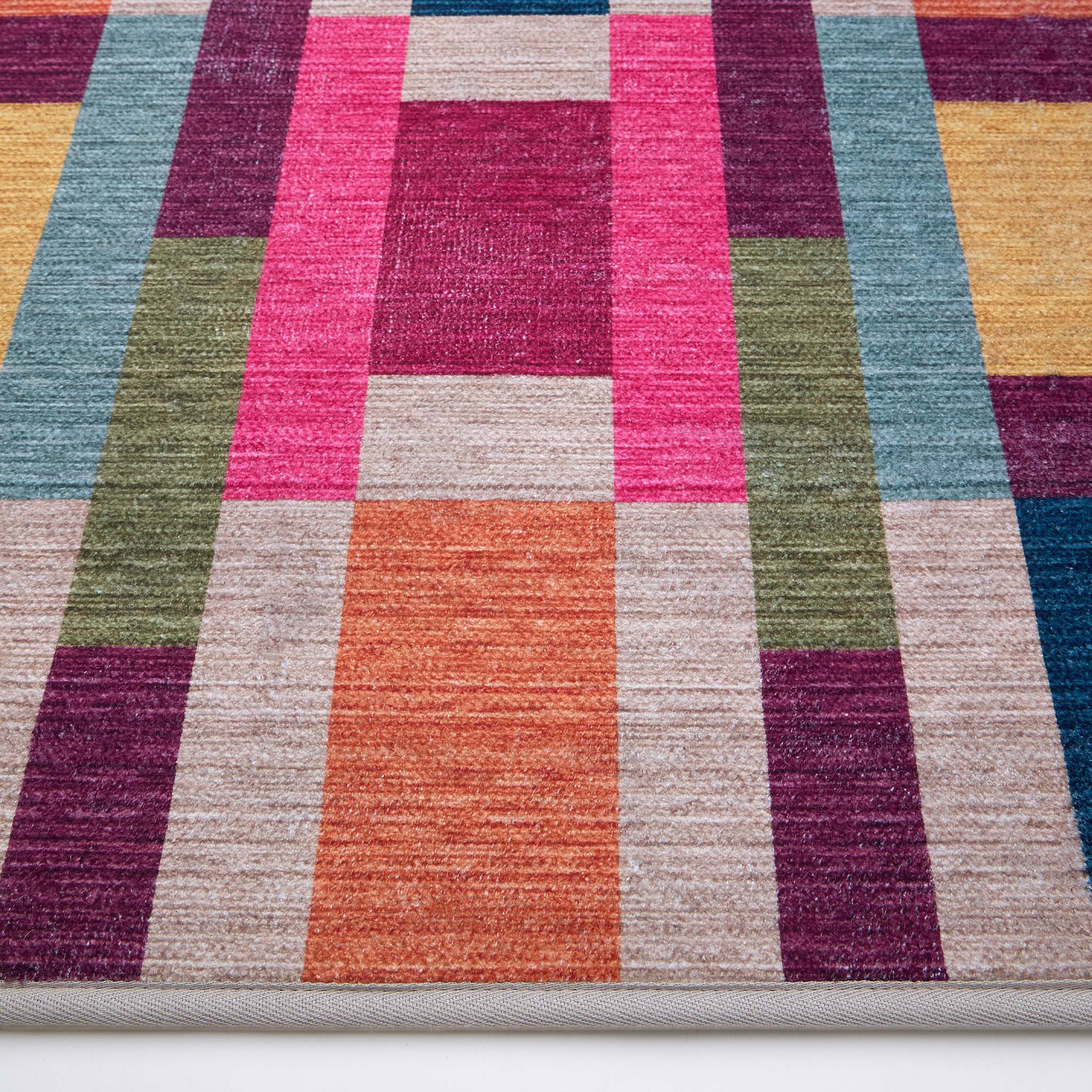 Jude Geo Weave Bright Eco-Washable Rug - Image 3