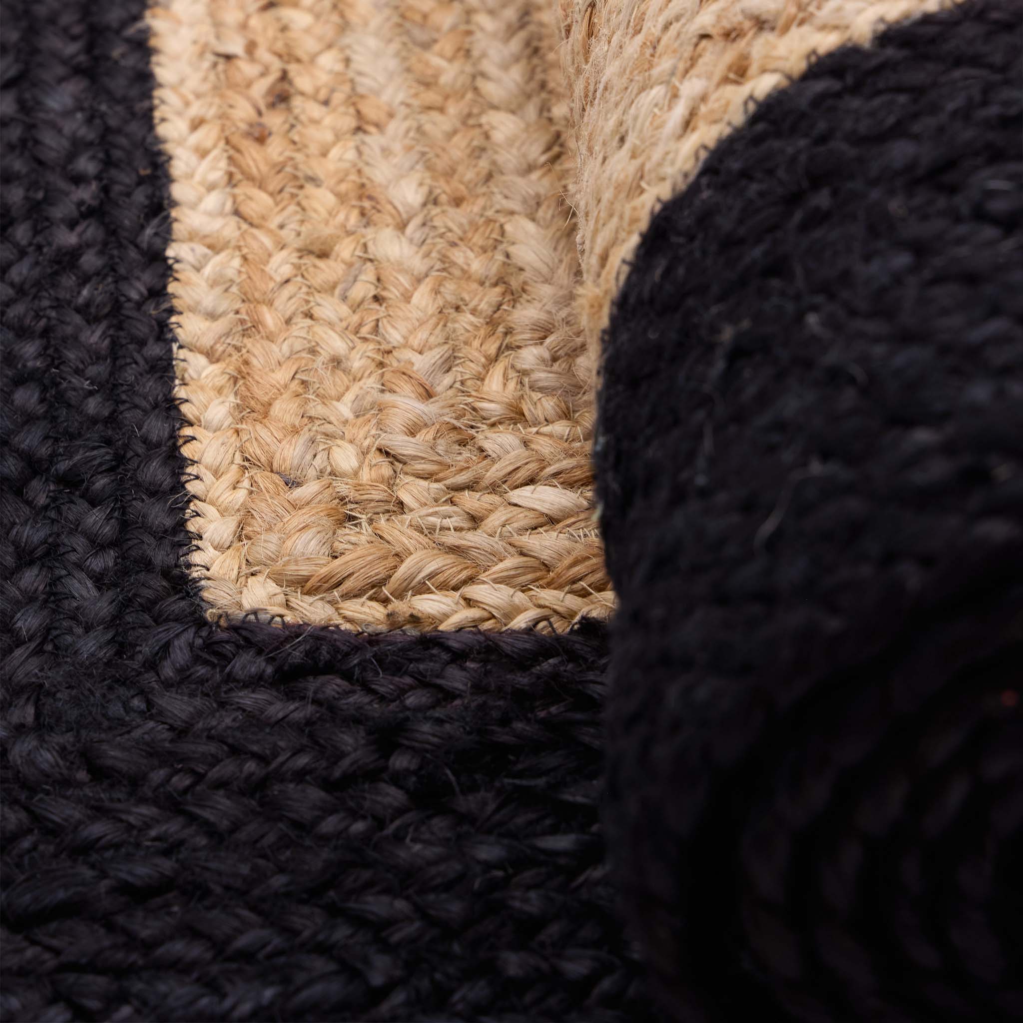 Jute Border Rug Black - Image 8