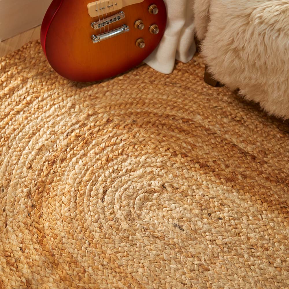 Jute Extra Rug Plain Oval - Image 3