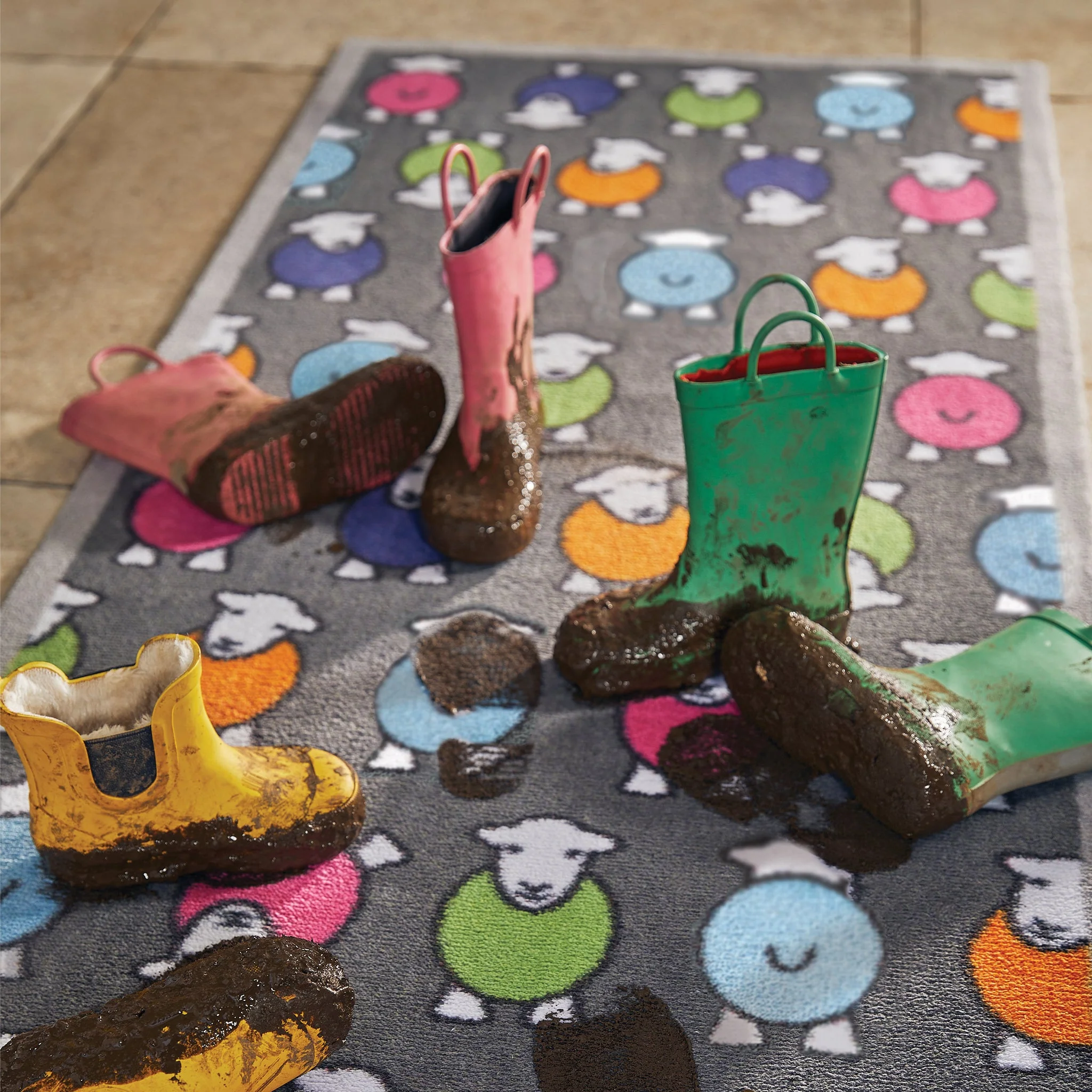 Marra Grey Herdy Washable Runner - Image 2