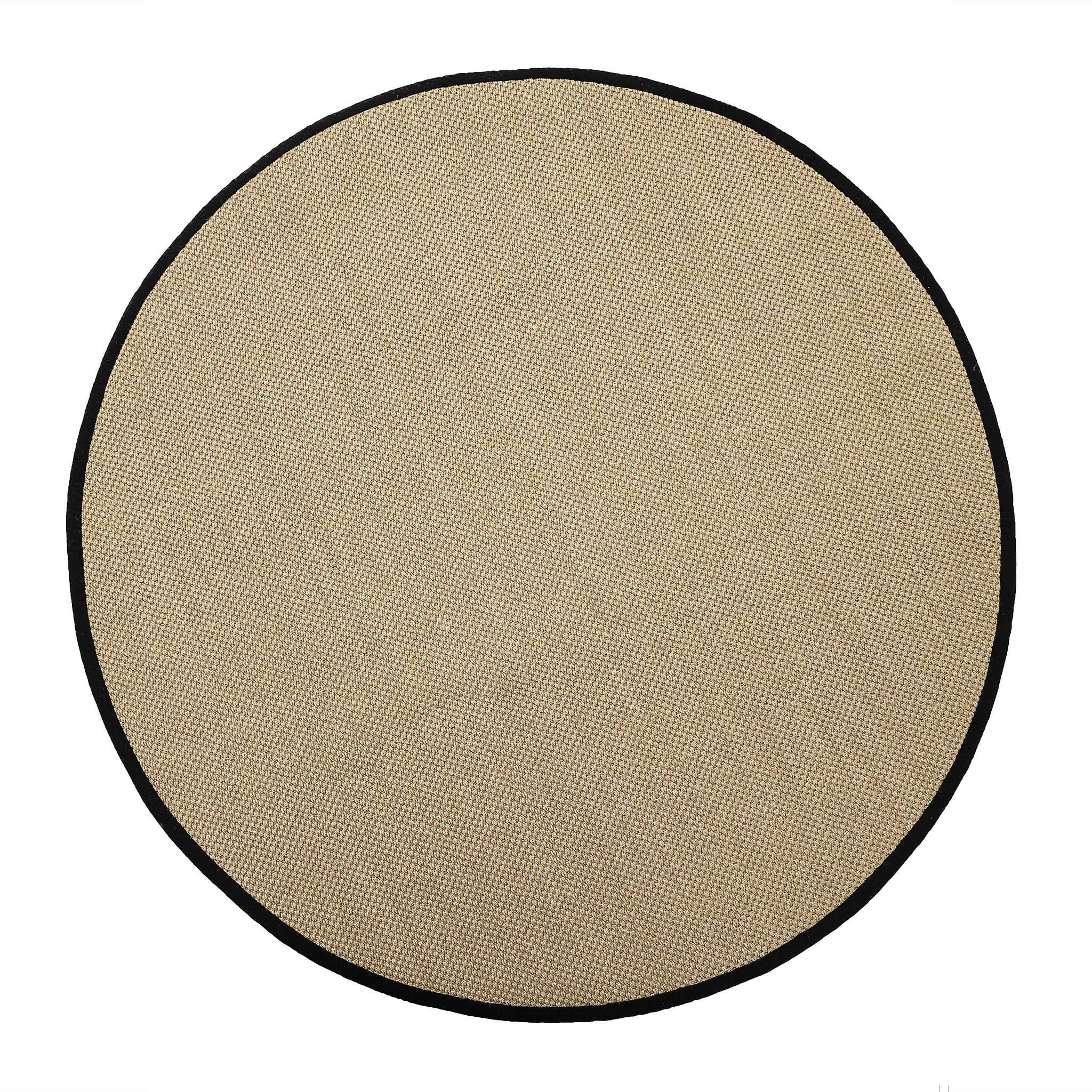 Sisal Light Beige with Black Border Rug - Image 5