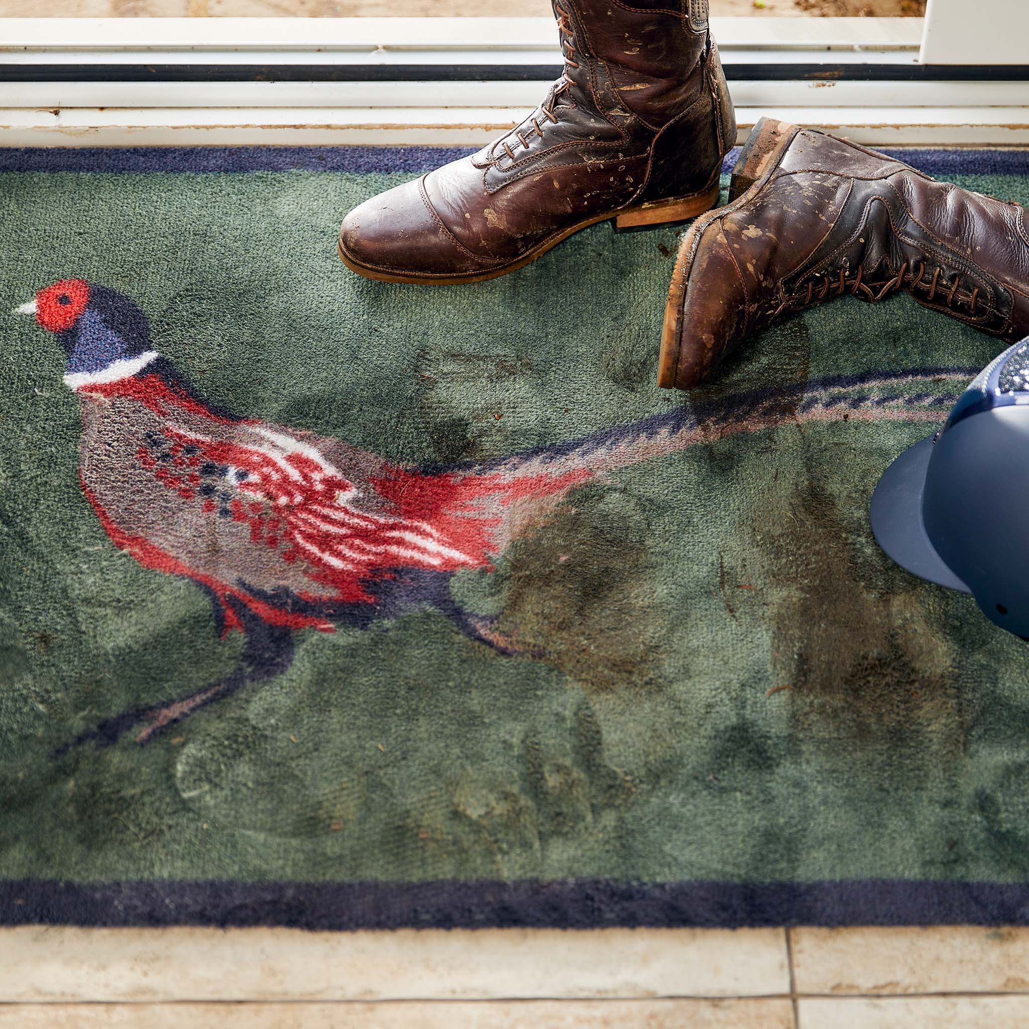 Pheasant Green 2 Washable Doormat - Image 2