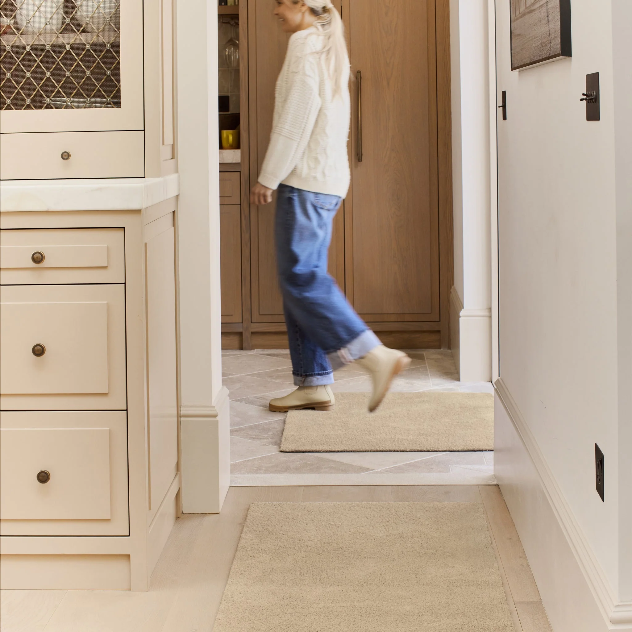 Plain Fleck - Beige Washable Doormat - Image 2