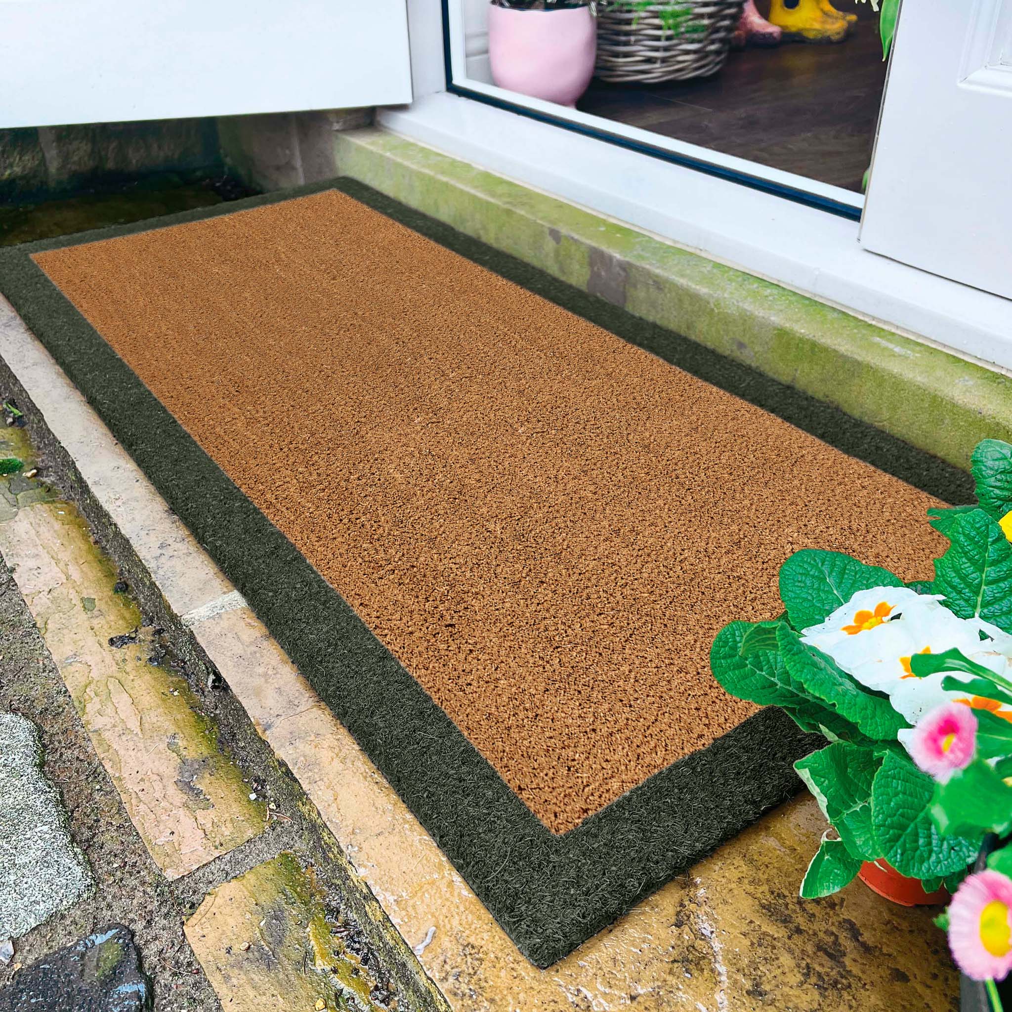 Printed Coir Border Green Runner - Image 2