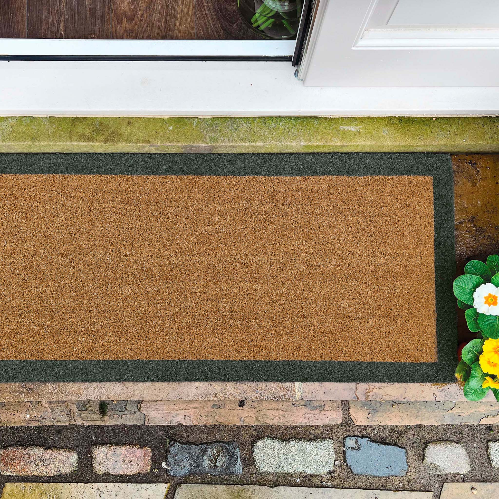 Printed Coir Border Green Runner - Image 3