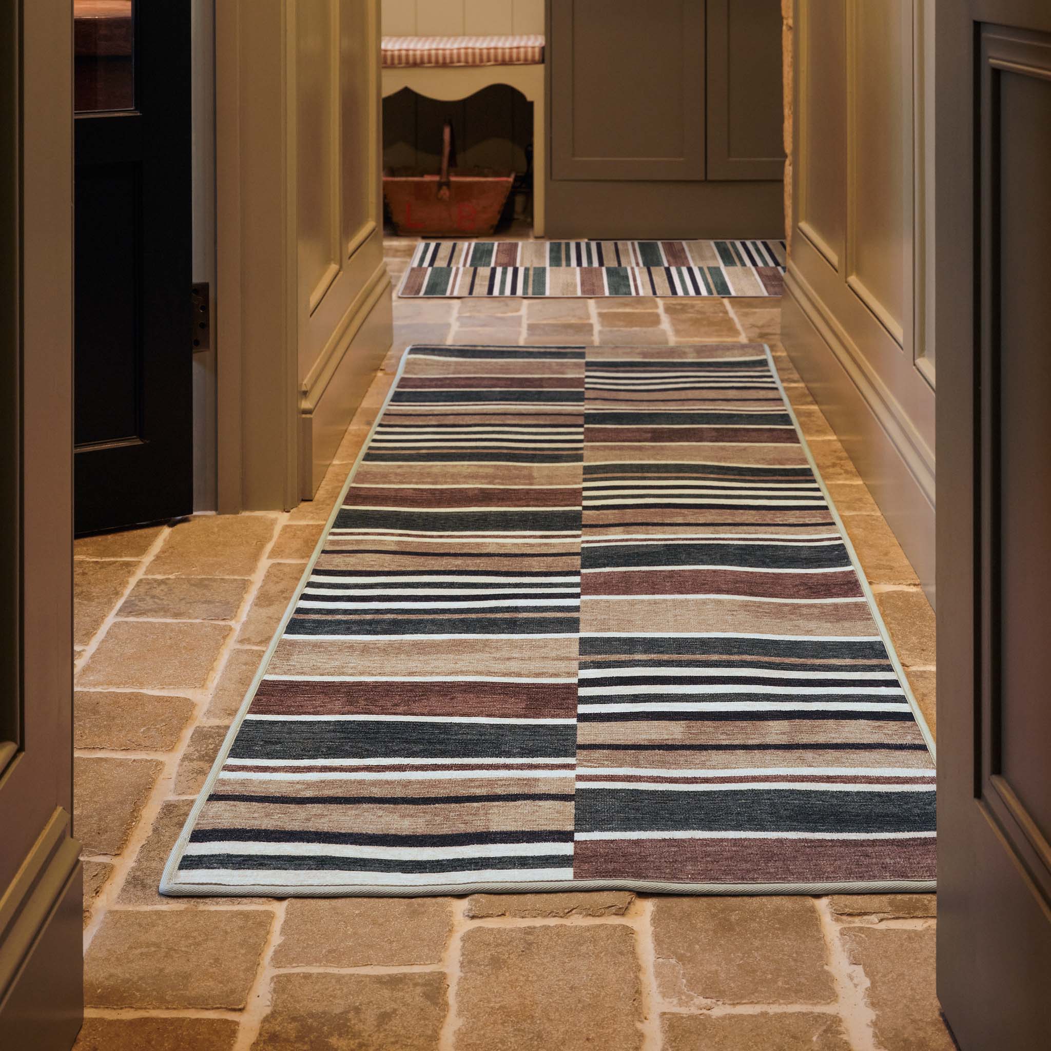 Savanna Stripe Natural Eco-Washable Runner - Image 2