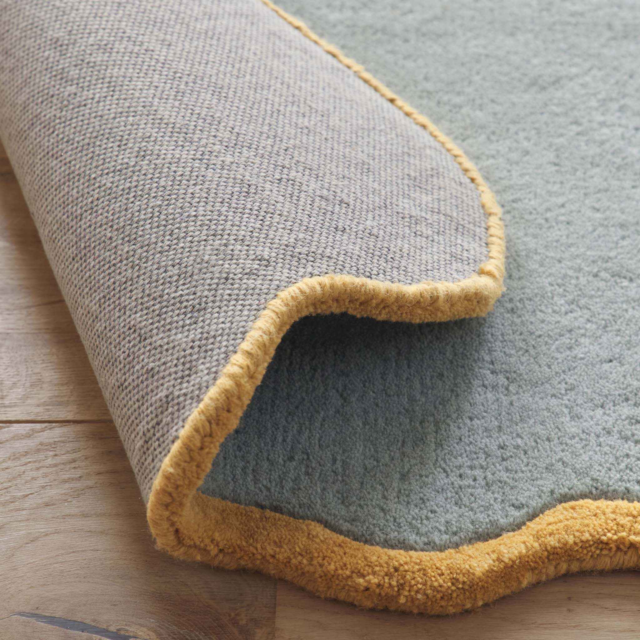 Scalloped Elsie Rug Duck Egg/Ochre - Image 5