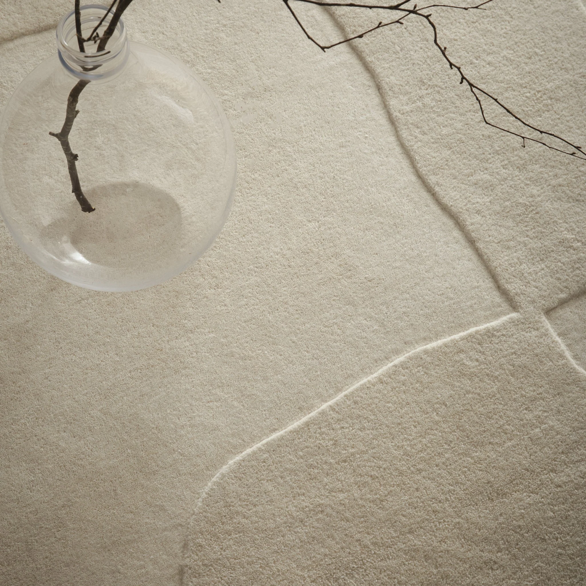 Sculptured Wool Rug Boulder Cream - Image 4