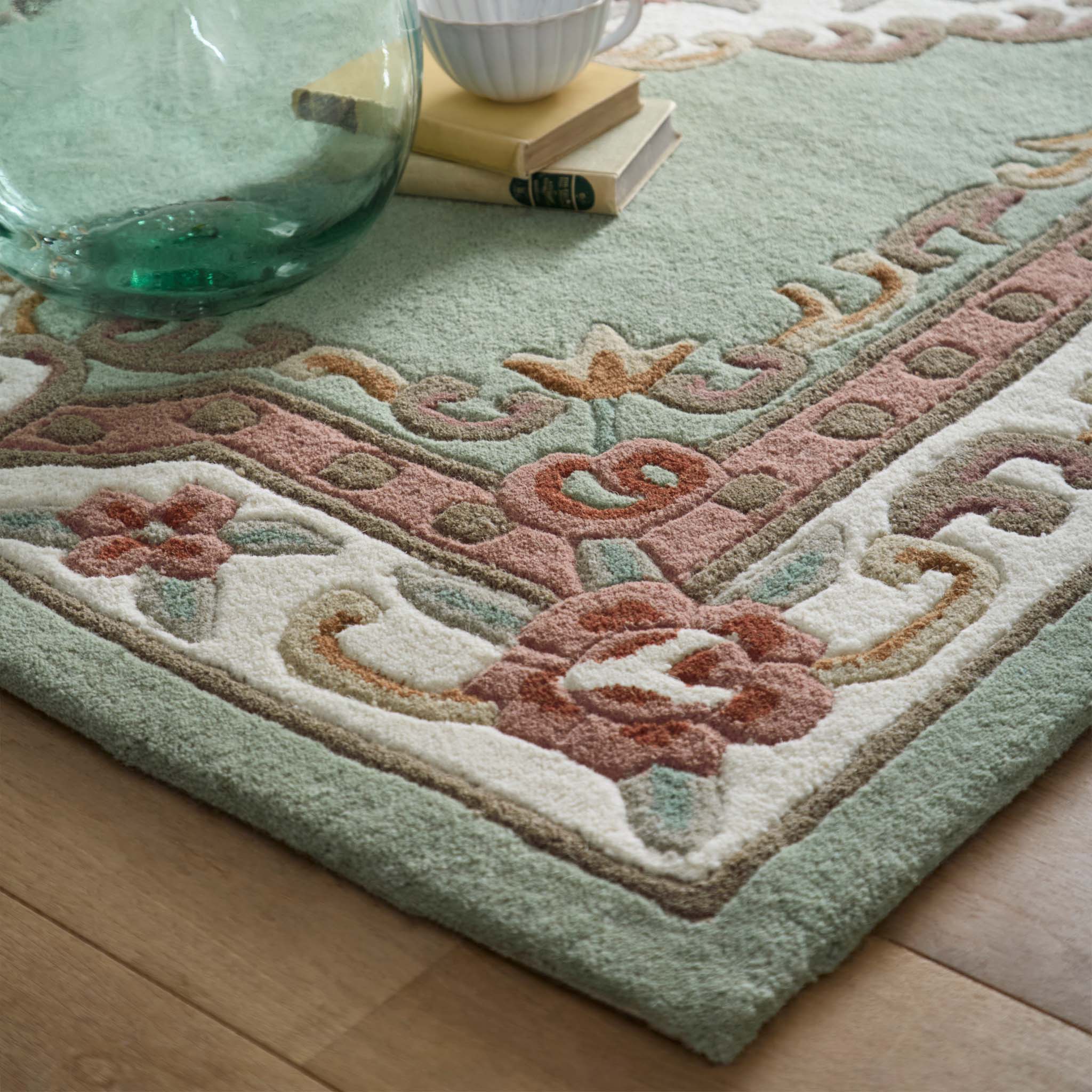 Shensi Aubusson Runner in Green - Image 2