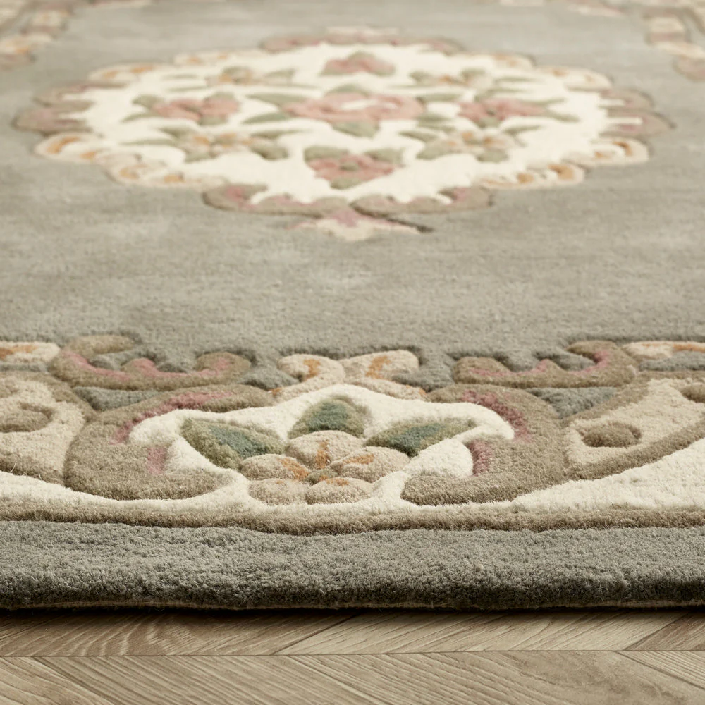 Shensi Aubusson Rug in Grey - Image 4