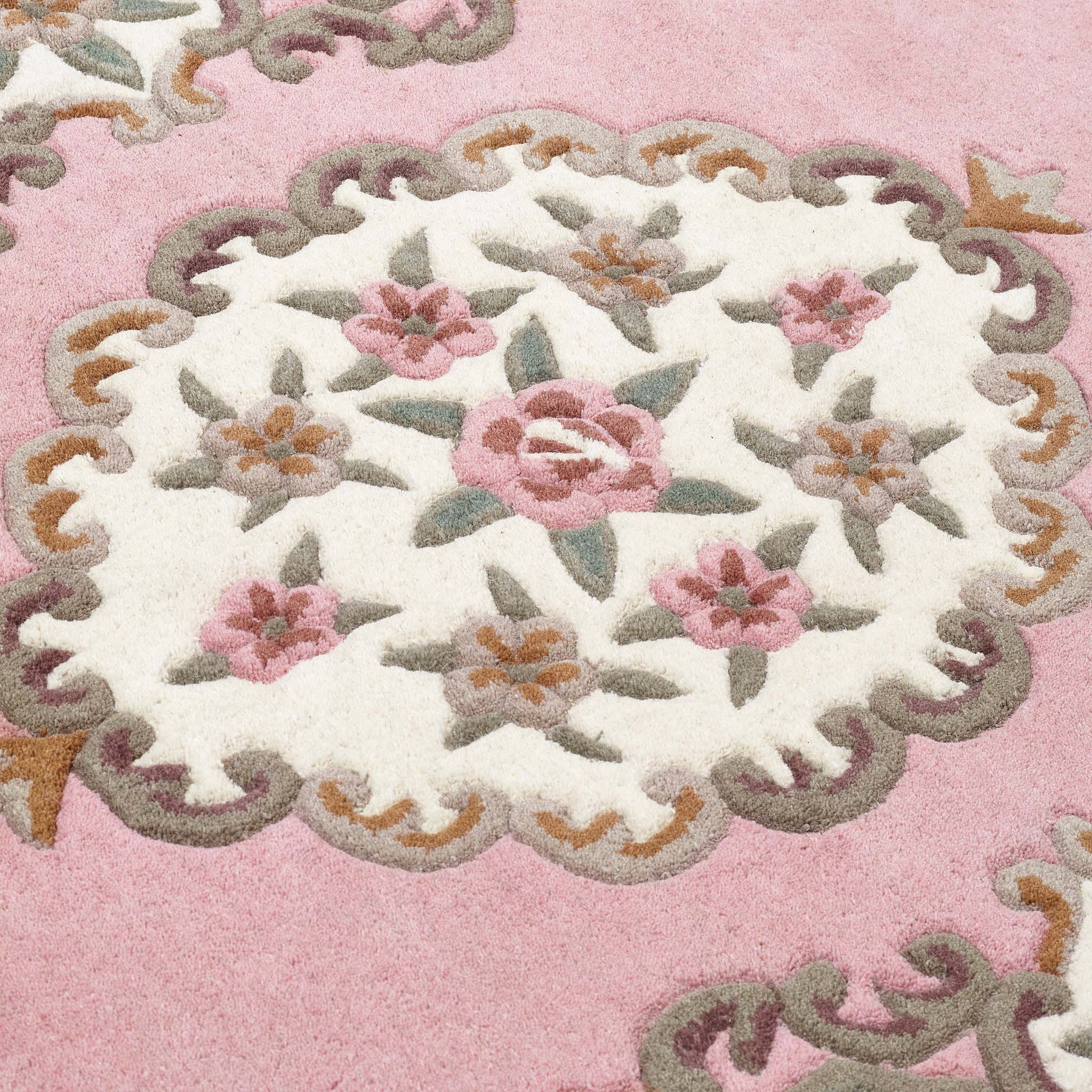Shensi Aubusson Runner in Pink - Image 3