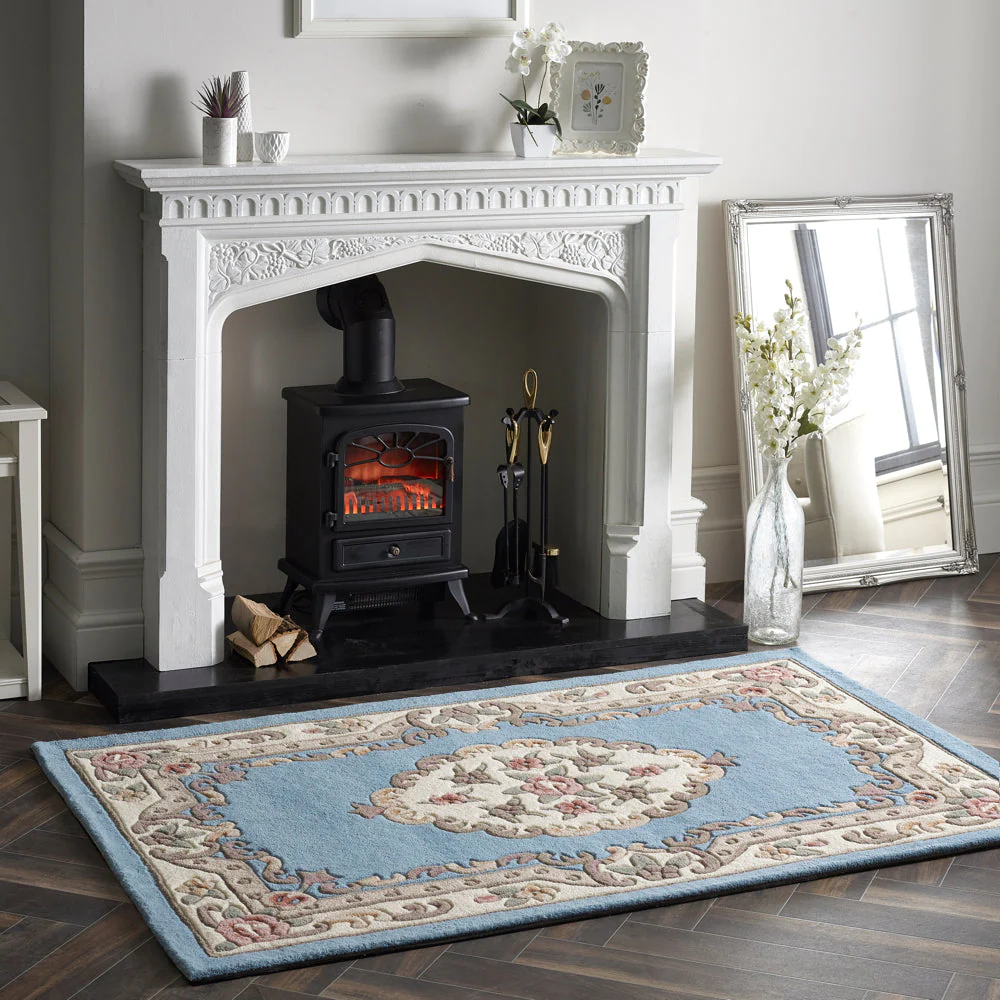 Shensi Aubusson Rug in Blue - Image 2