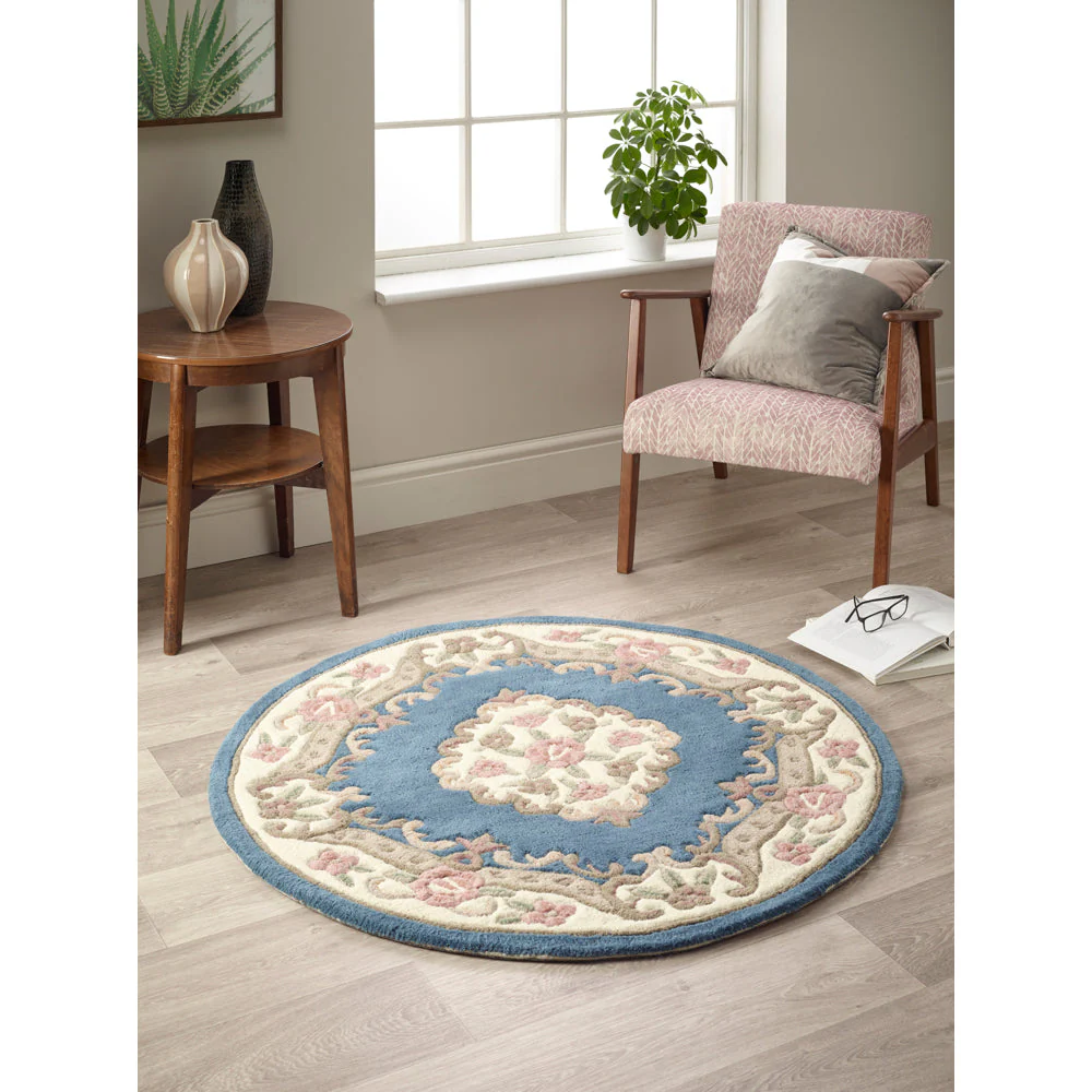 Shensi Aubusson Rug in Blue - Image 4