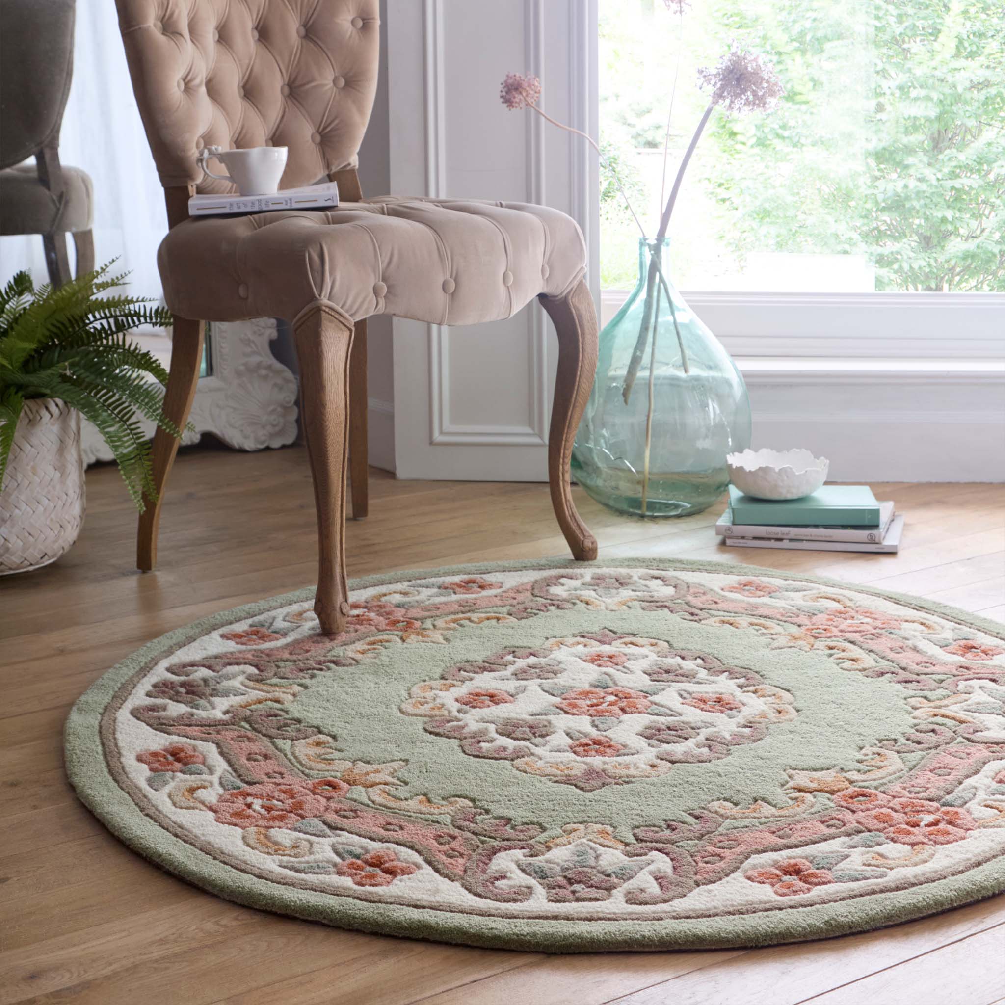 Shensi Aubusson Rug in Green - Image 4