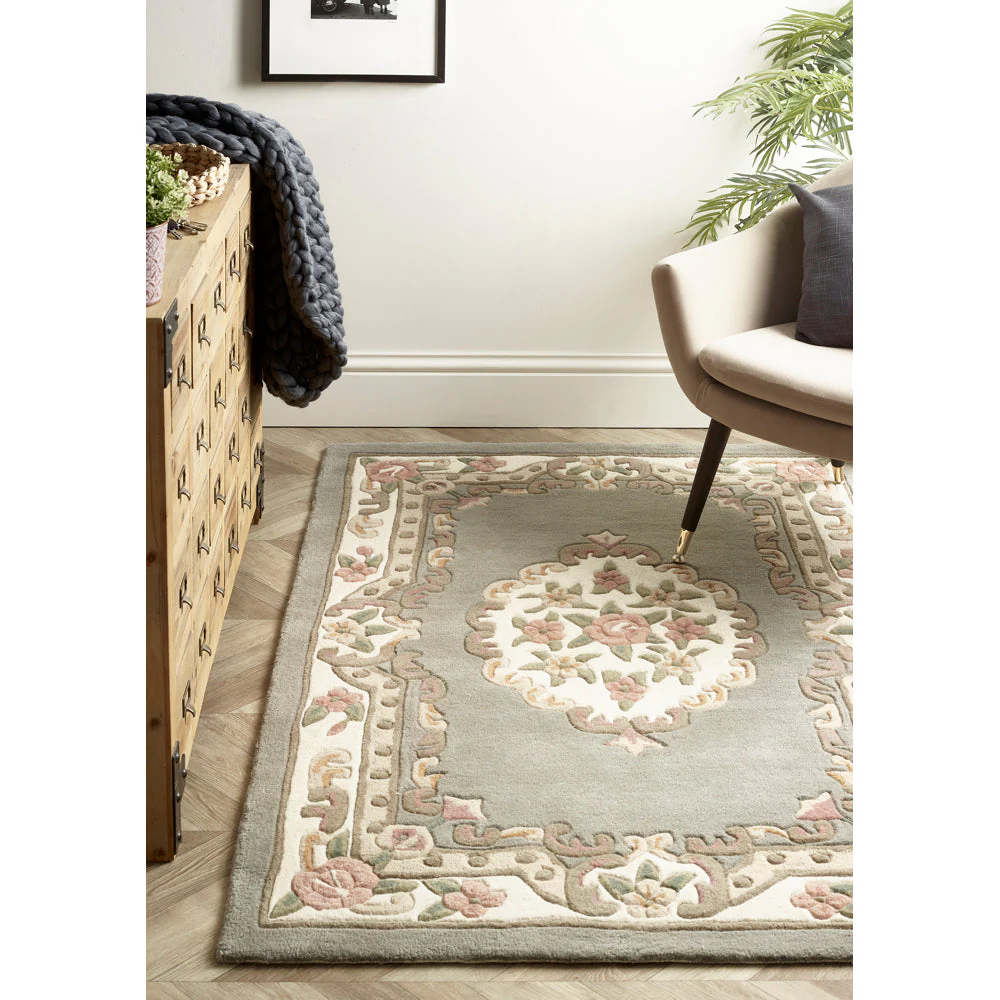 Shensi Aubusson Rug in Grey - Image 2