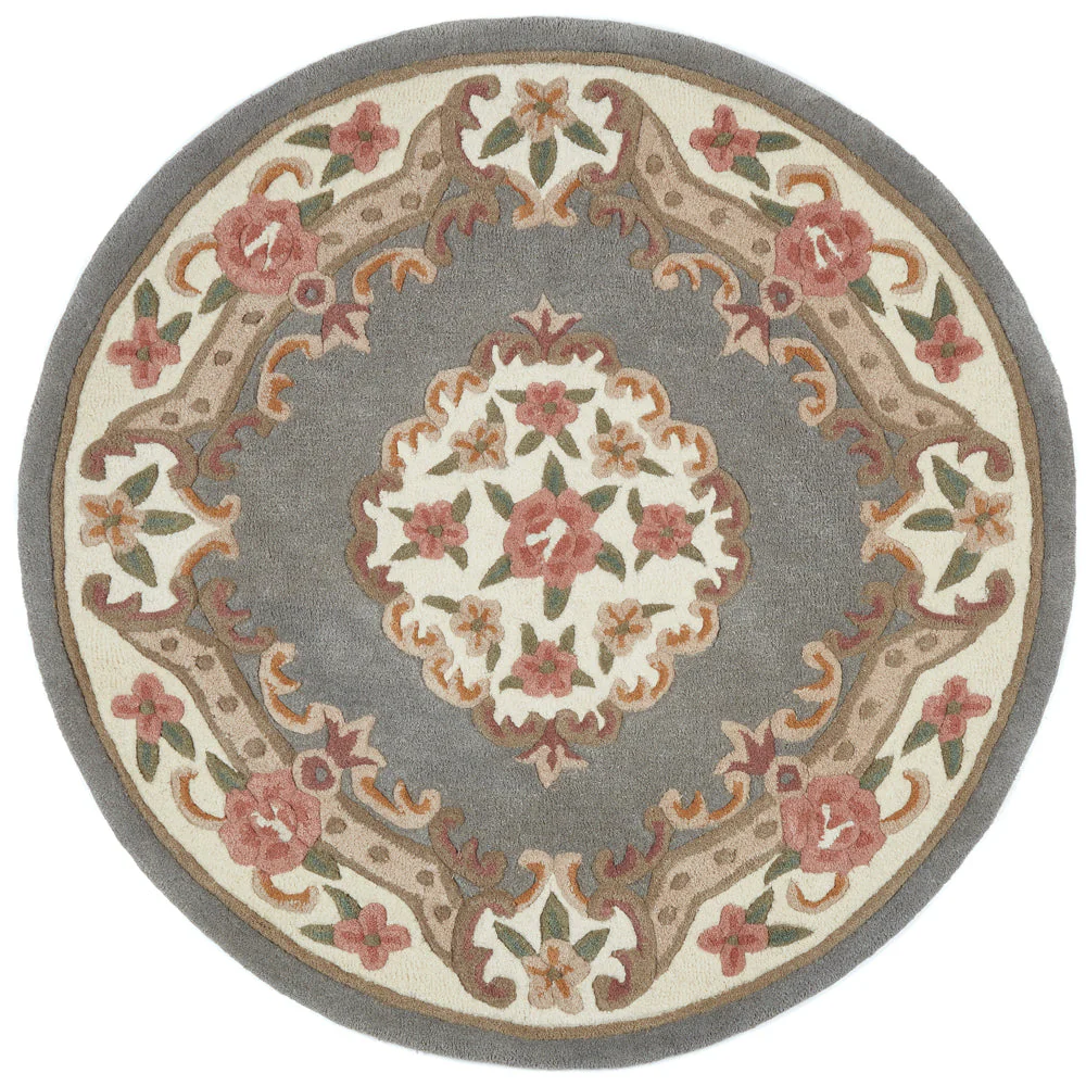 Shensi Aubusson Rug in Grey - Image 5