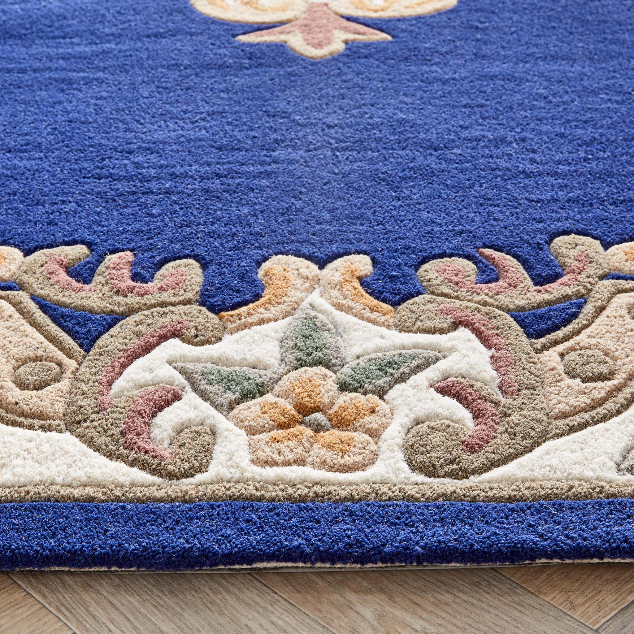 Shensi Aubusson Rug in Navy Blue - Image 6
