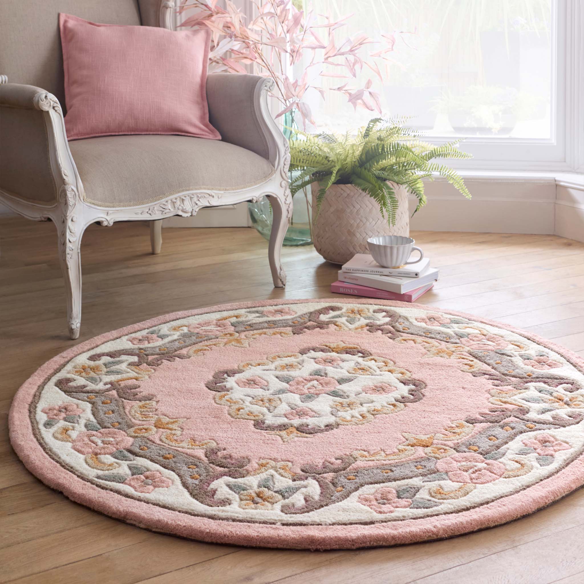 Shensi Aubusson Rug in Pink - Image 4