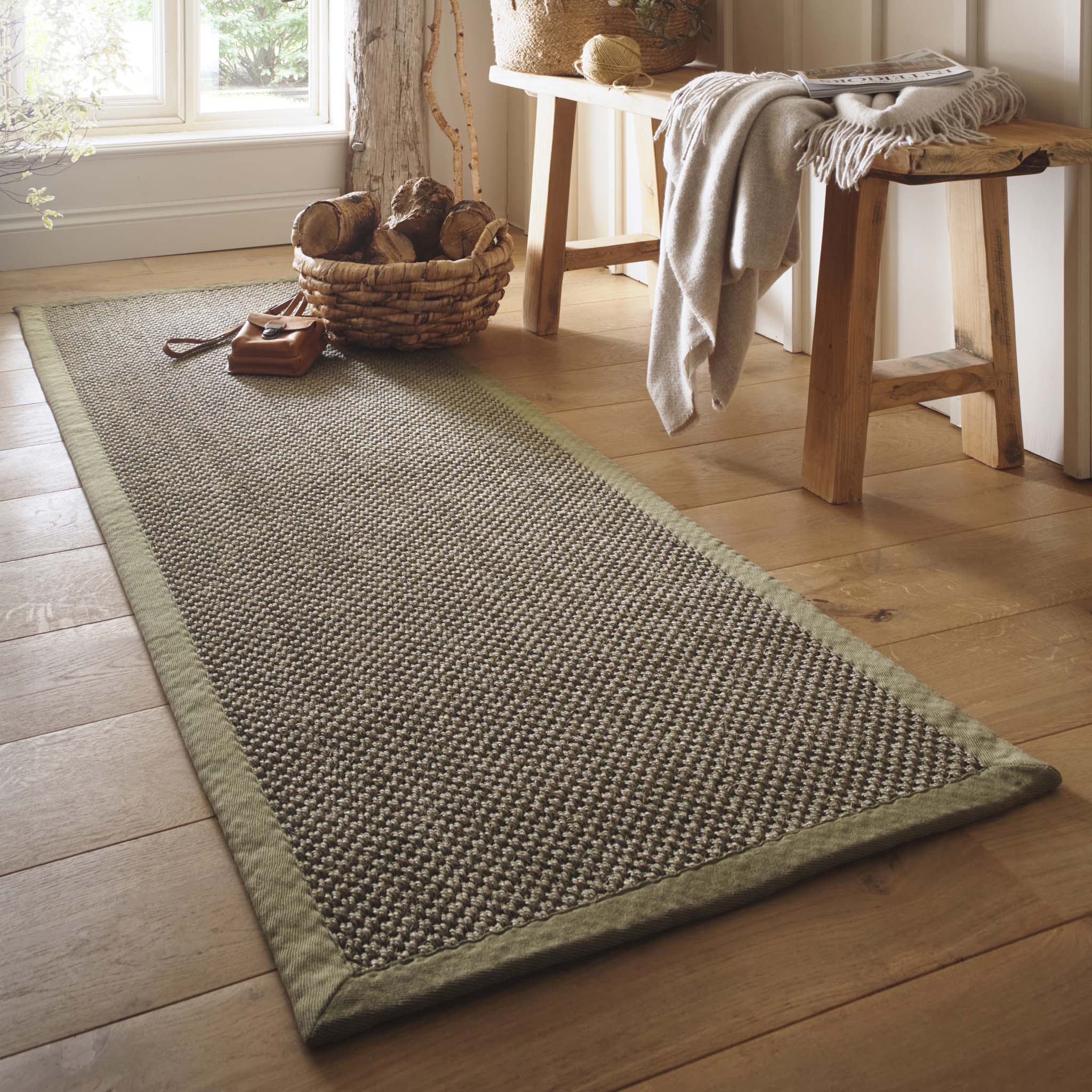 Sisal Green with Sage Green Border Runner - Image 2