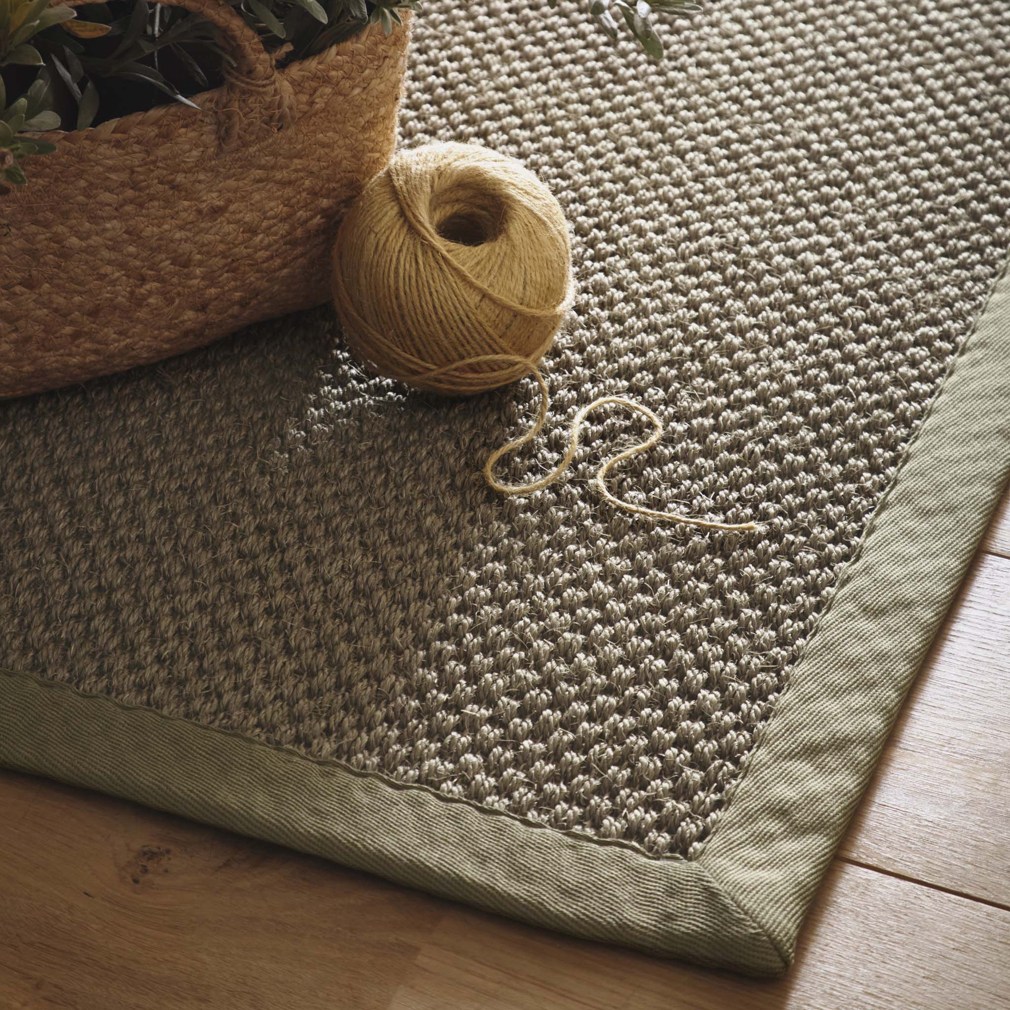 Sisal Green with Sage Green Border Runner - Image 3