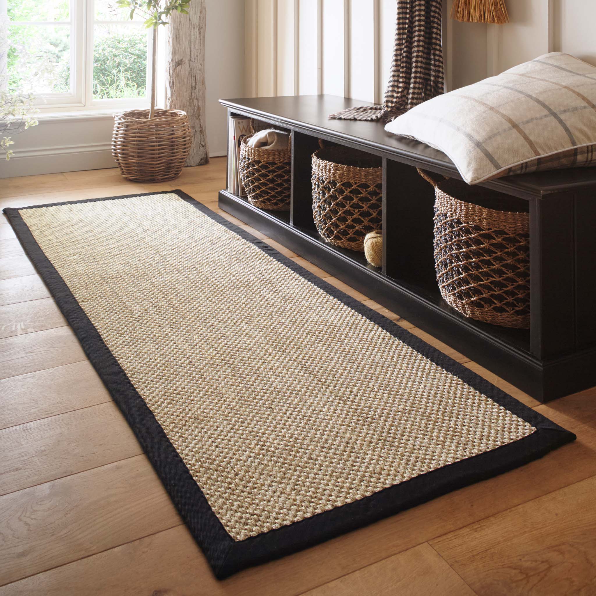 Sisal Light Beige with Black Border Runner - Image 2