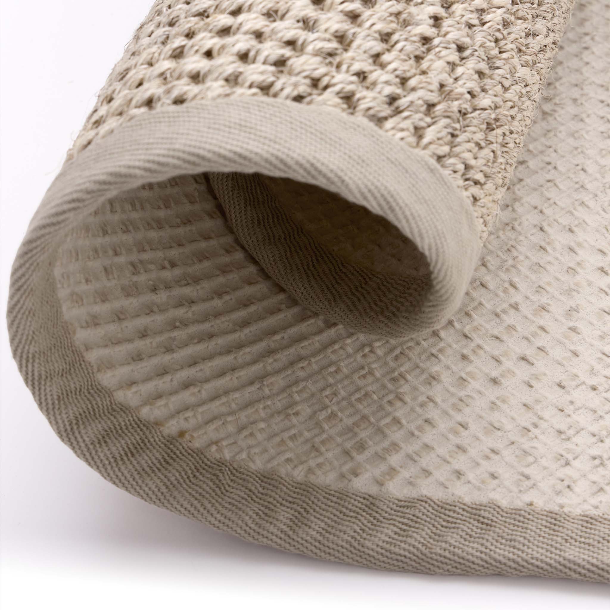 Sisal Rug Light Beige with Sand Border - Image 7